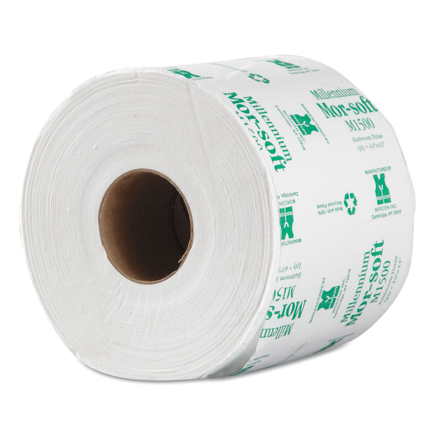  Morcon Tissue MOR M1500 Morsoft Controlled Bath Tissue, Septic Safe, 1-Ply, White, 3.9 x 4, 1500 Sheets/Roll, 48 Rolls/Carton (MORM1500) 