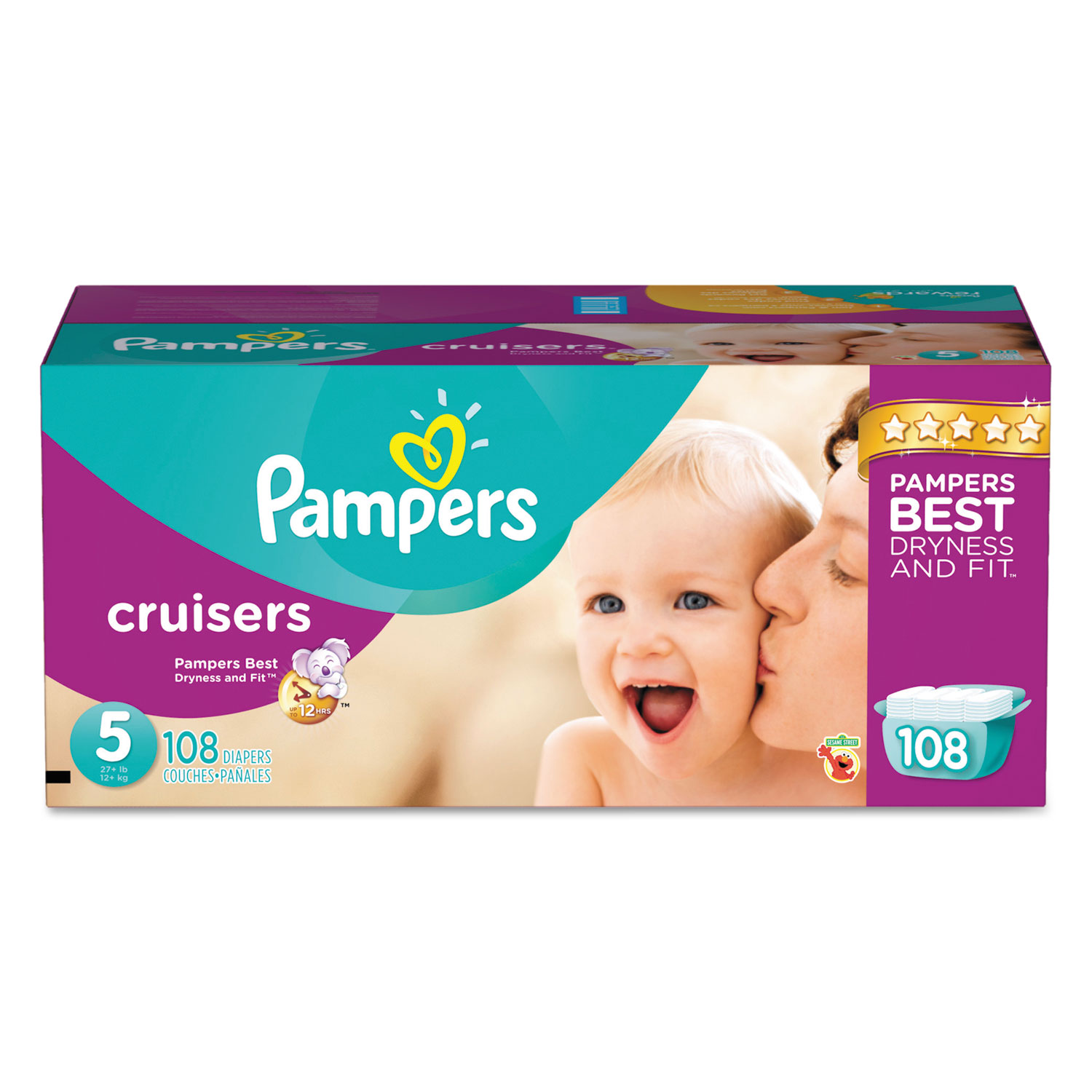 Cruisers Diapers, Size 5: 27 - 34 lbs, 108/Carton