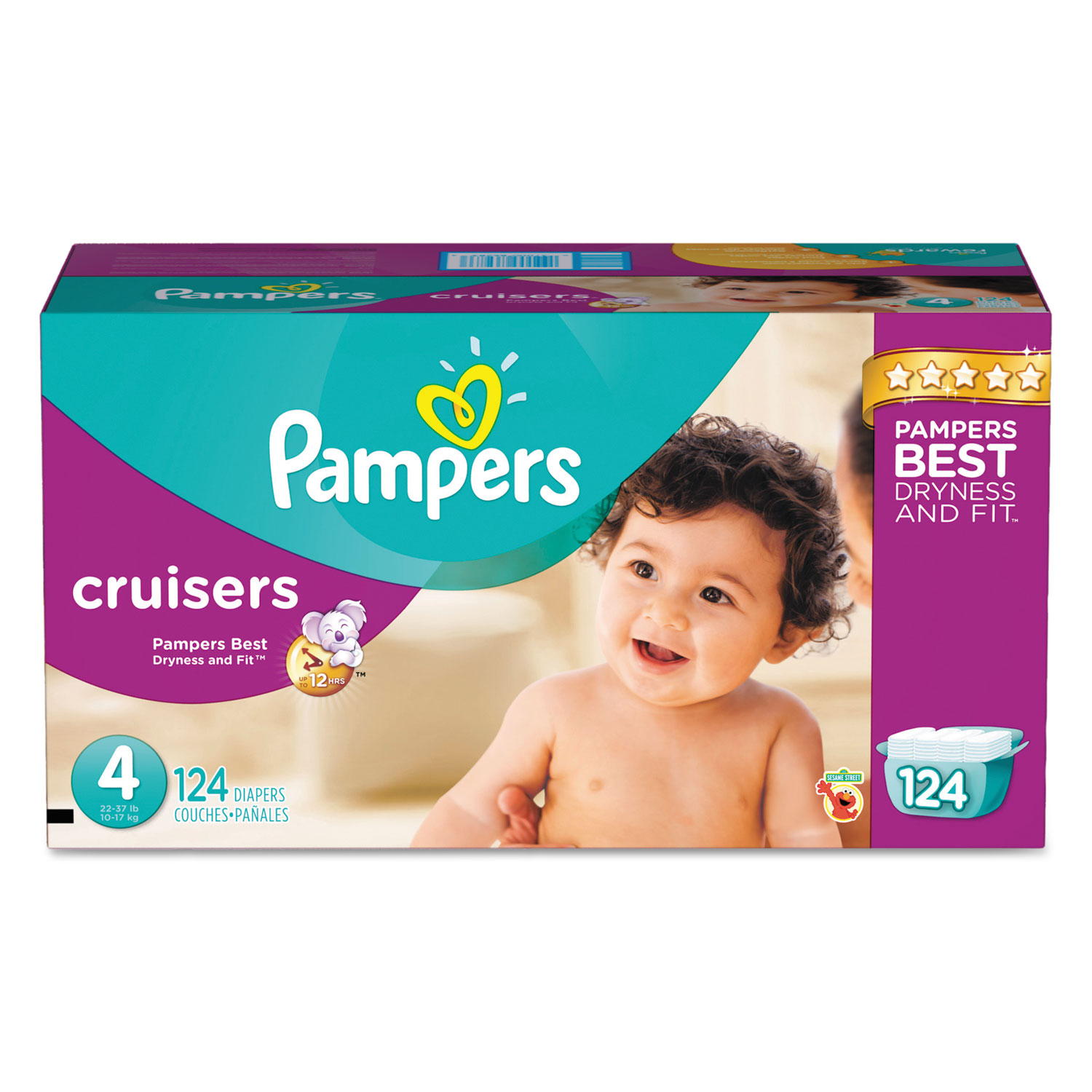 Cruisers Diapers, Size 4: 22 - 37 lbs, 124/Carton
