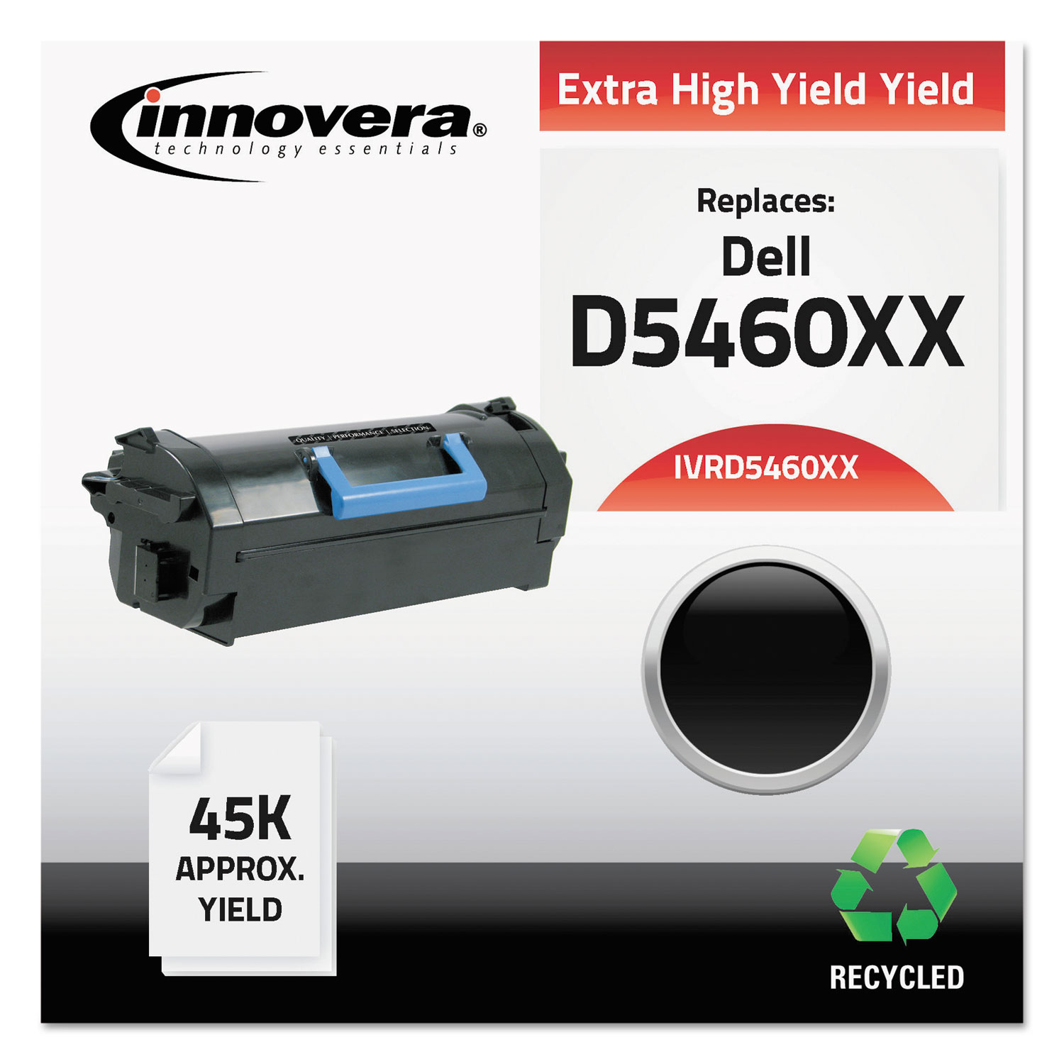  Innovera IVRD5460XX Remanufactured 3319757 (D5460XX) Extra High-Yield Toner, 45000 Page-Yield, Black (IVRD5460XX) 