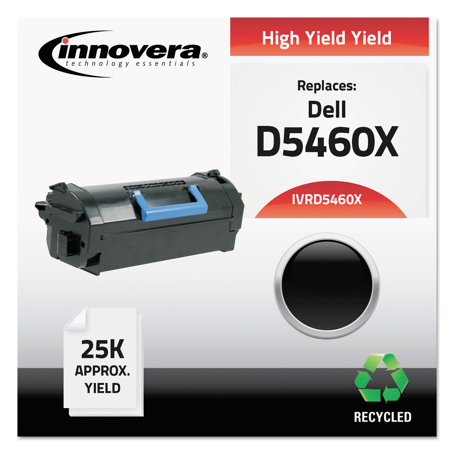  Innovera IVRD5460X Remanufactured 3319755 (D5460X) High-Yield Toner, 25000 Page-Yield, Black (IVRD5460X) 