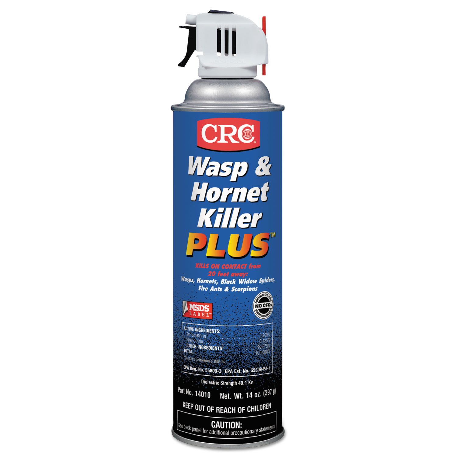  CRC 14010 Wasp & Hornet Killer Plus Insecticide, 14 oz Aerosol Can, 12/Carton (CRI14010) 