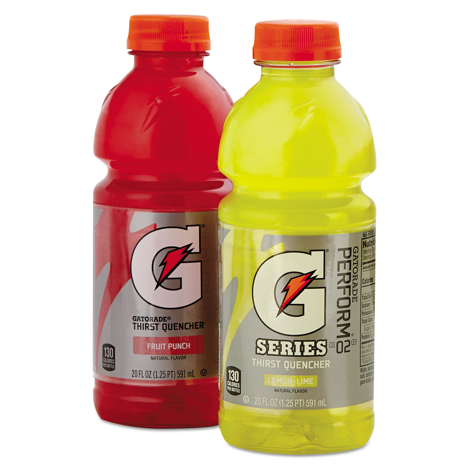  Gatorade 30004 G-Series Perform 02 Thirst Quencher Fruit Punch, 20 oz Bottle, 24/Carton (QKR28667) 