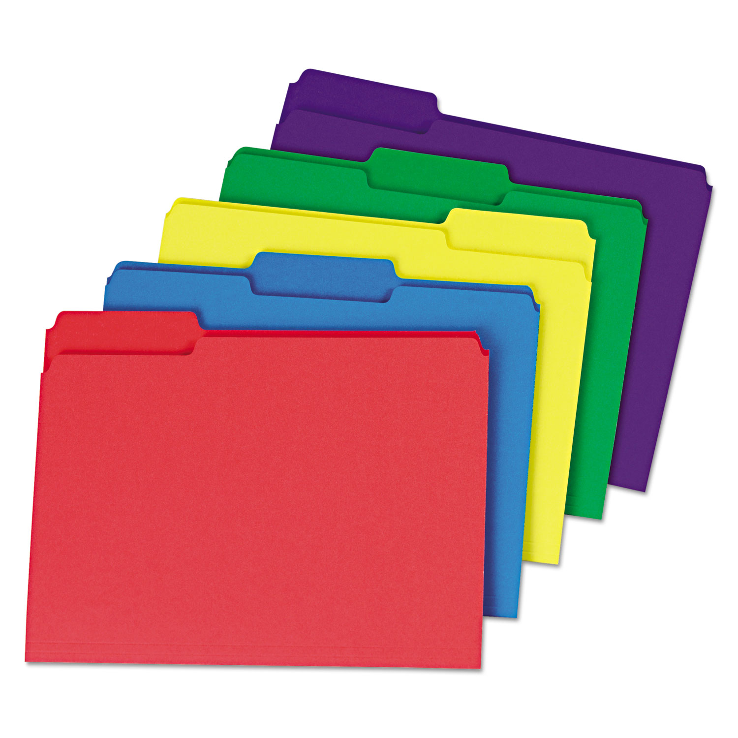  Universal UNV16466 Deluxe Heavyweight File Folders, 1/3-Cut Tabs, Letter Size, Assorted, 50/Box (UNV16466) 