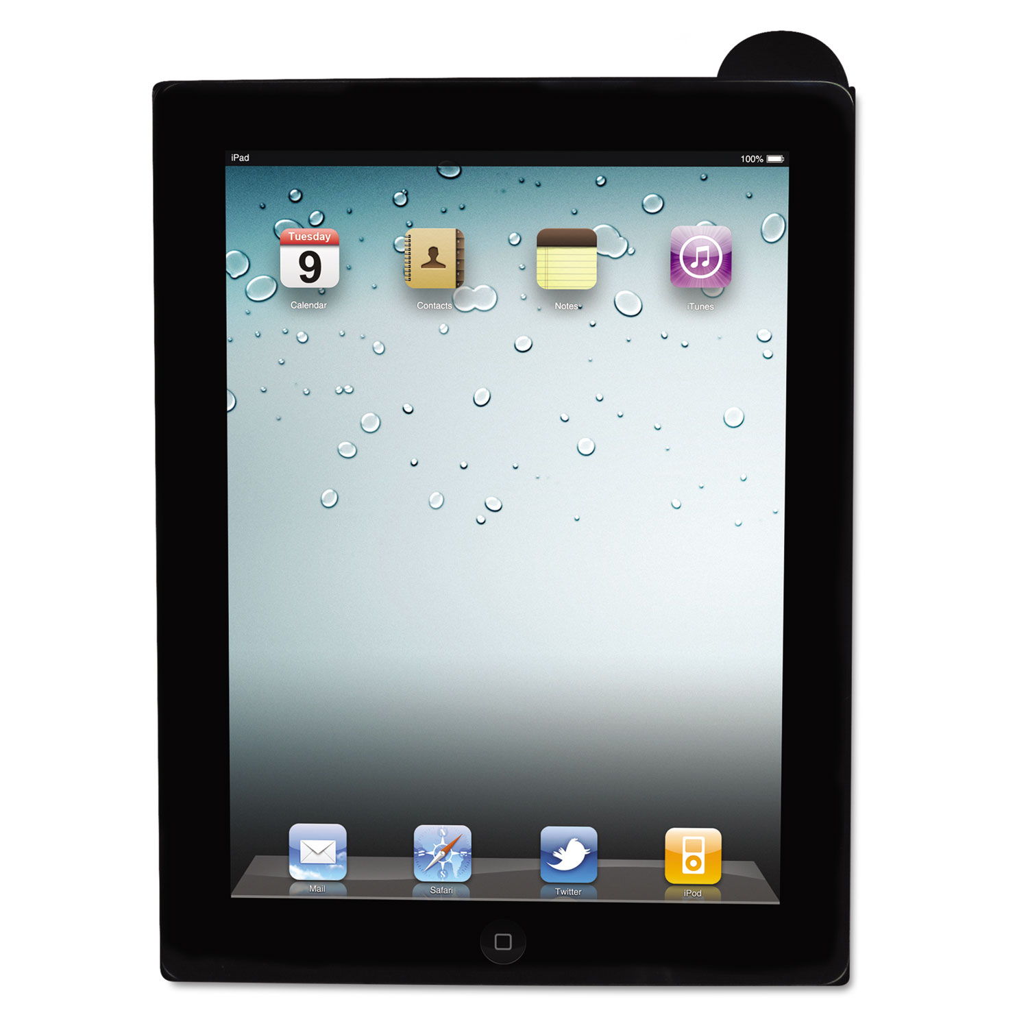 Aluminum Storage Clipboard Accessory for iPad 2/3, Black