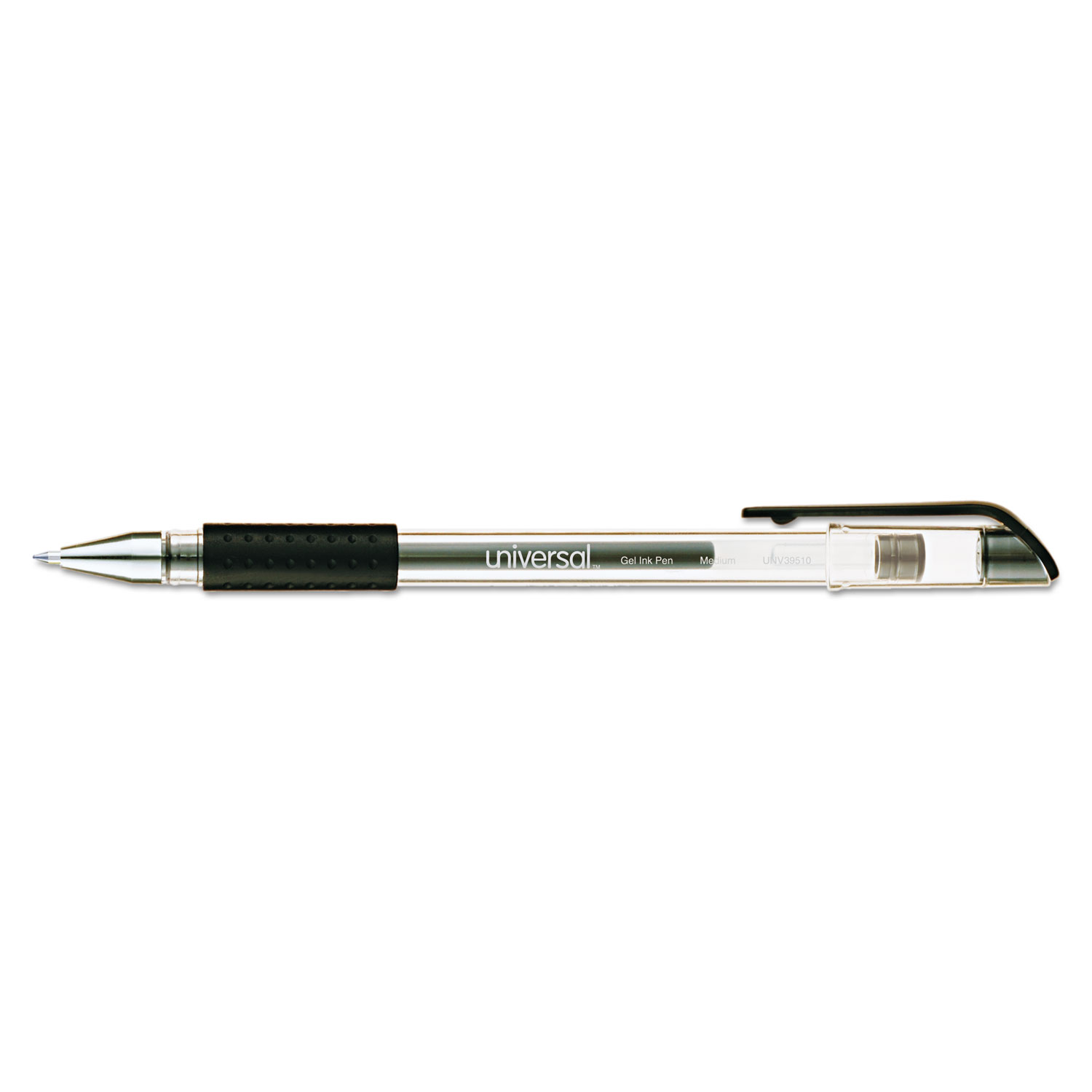 Comfort Grip Gel Stick Roller Ball Pen, Black Ink, Medium, Dozen