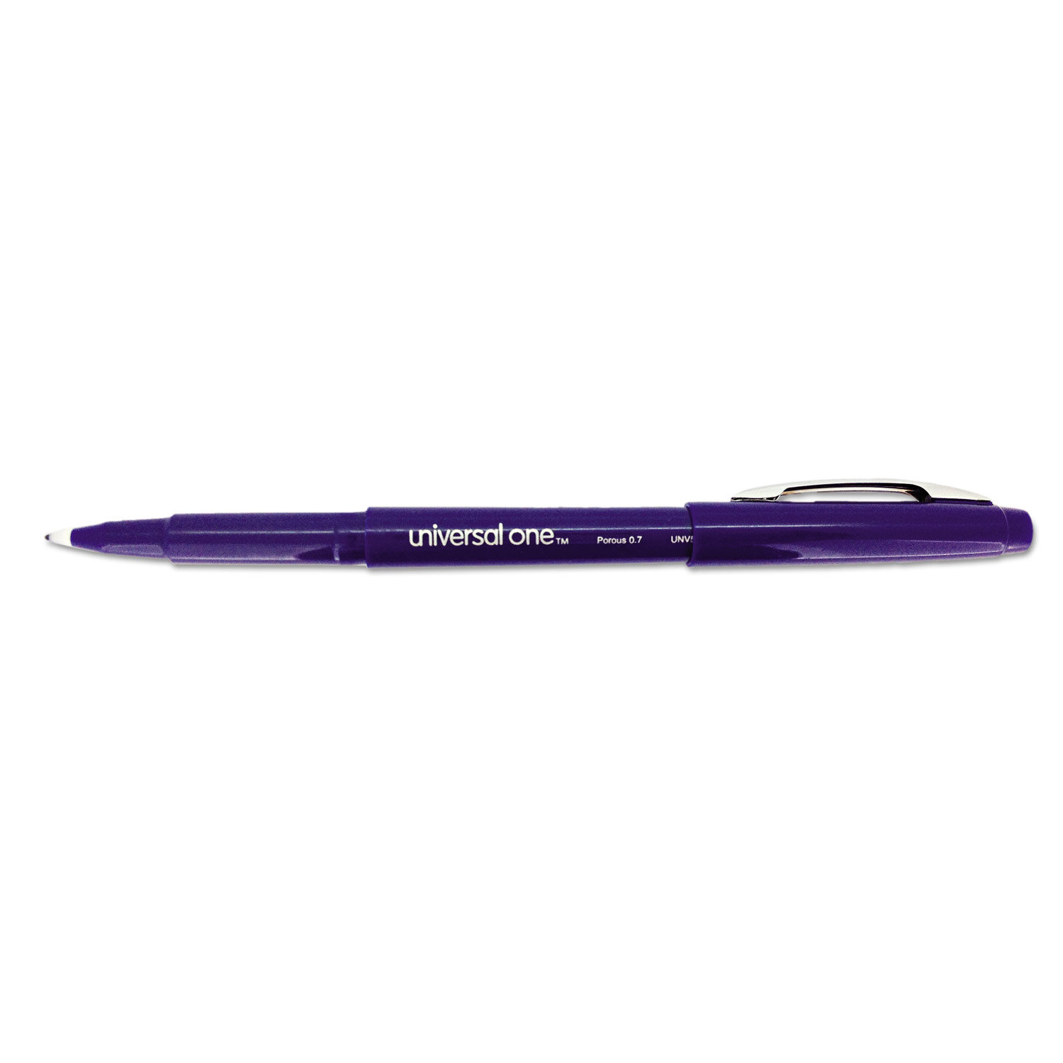 Porous Tip Stick Pen, Blue Ink, Medium, Dozen