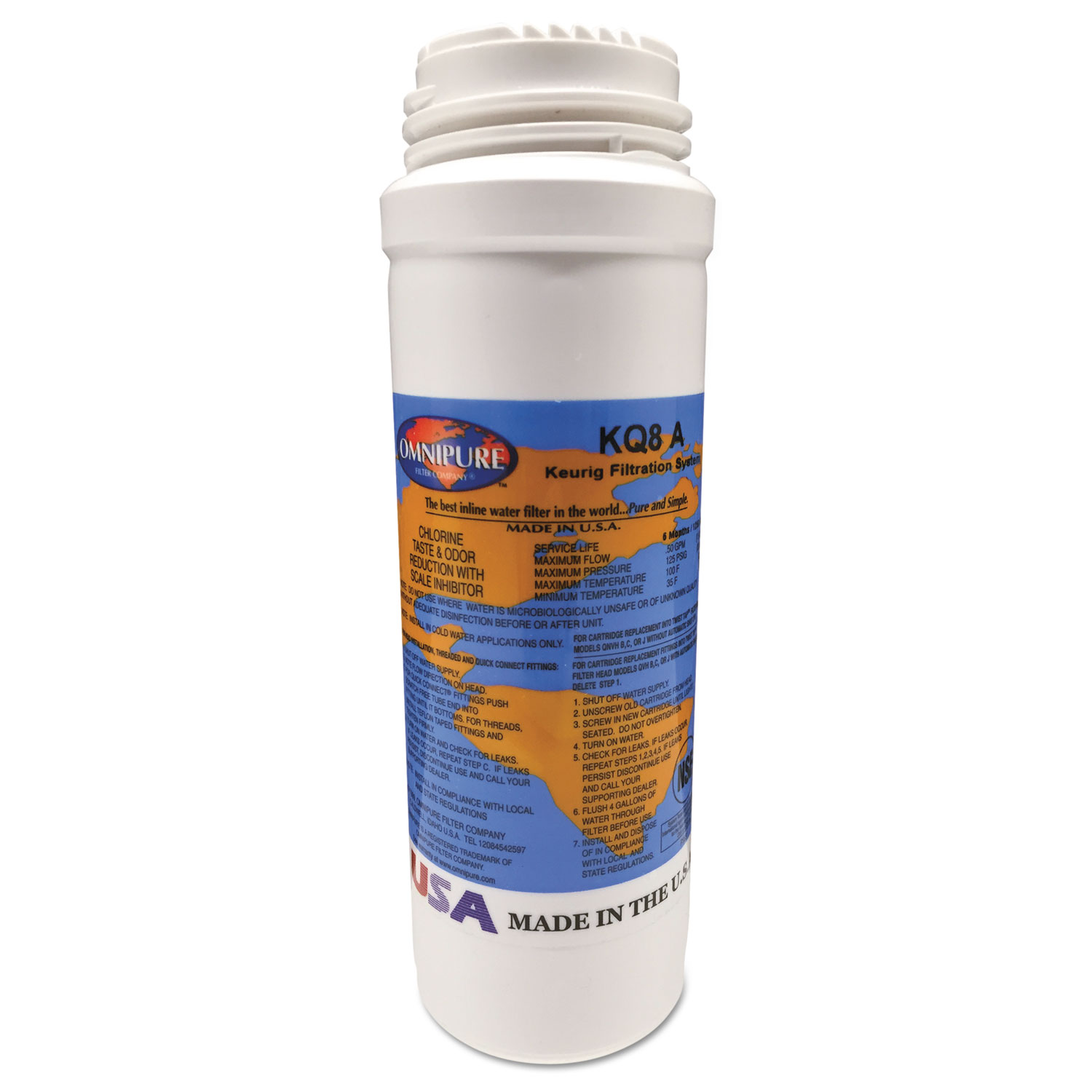 Omnipure Filter Cartridge KQ8 for K150P, B3000SE, and Bolt
