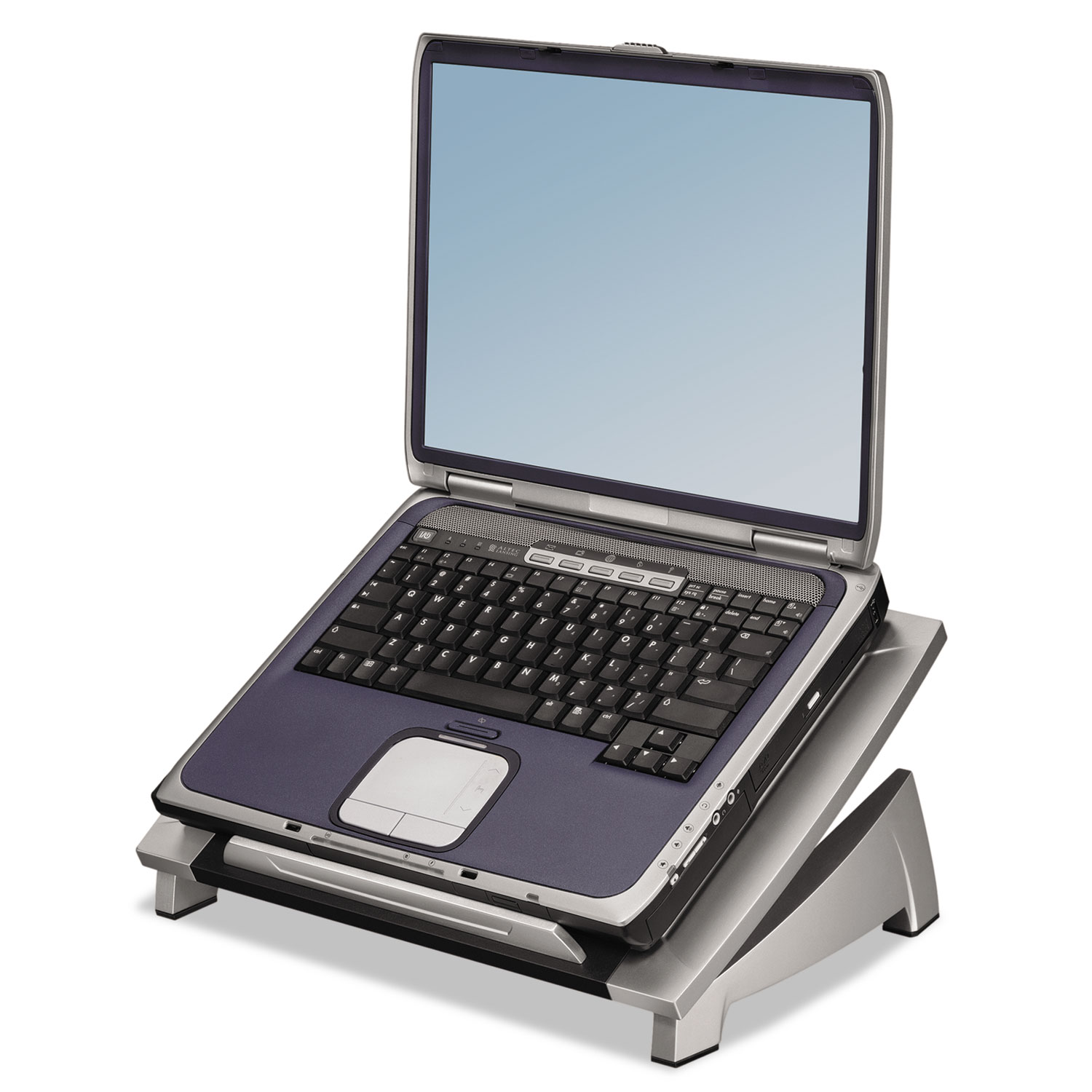  Fellowes 8032001 Office Suites Laptop Riser, 15 1/8 x 11 3/8 x 4 1/2-6 1/2, Black/Silver (FEL8032001) 