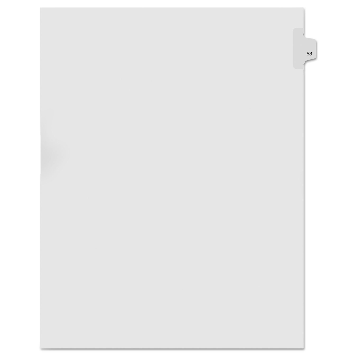 90000 Series Legal Exhibit Index Dividers, Side Tab, Printed 53, 25/Pack