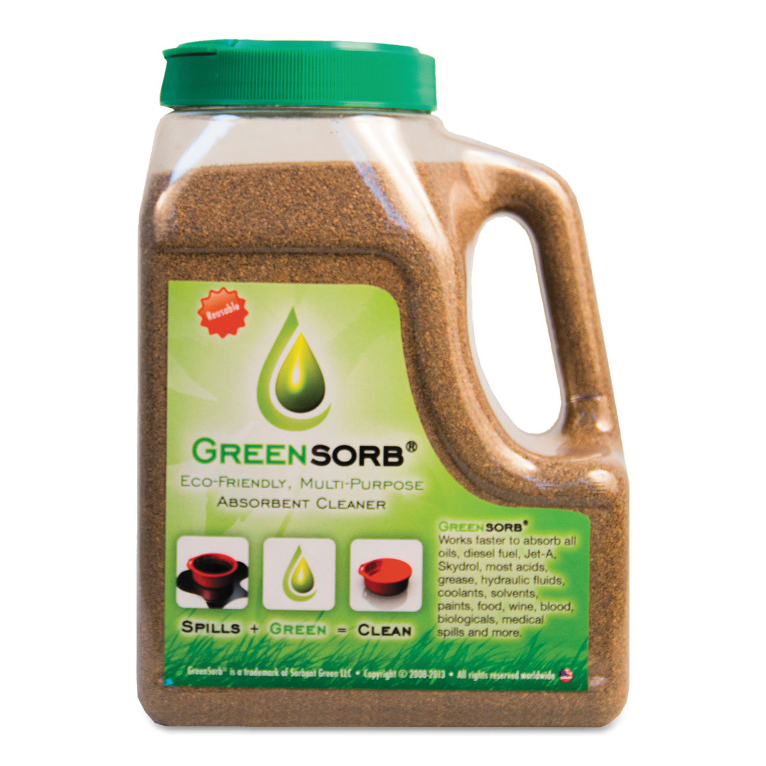  GreenSorb GS-4-QUAD Eco-Friendly Sorbent, Clay, 4 lb Shaker Bottle (BCGGS4) 