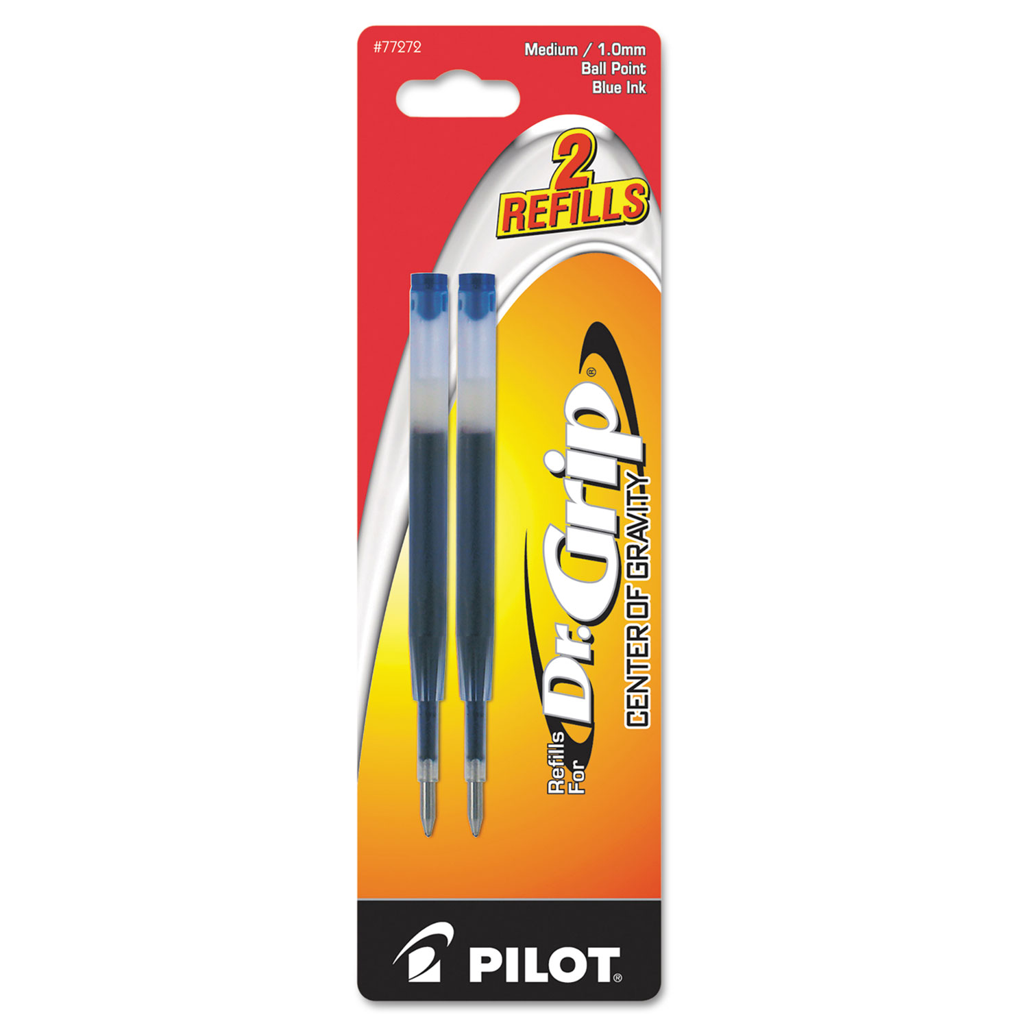  Pilot 77272 Refill for Pilot Dr. Grip Center of Gravity Pens, Medium Point, Blue Ink (PIL77272) 