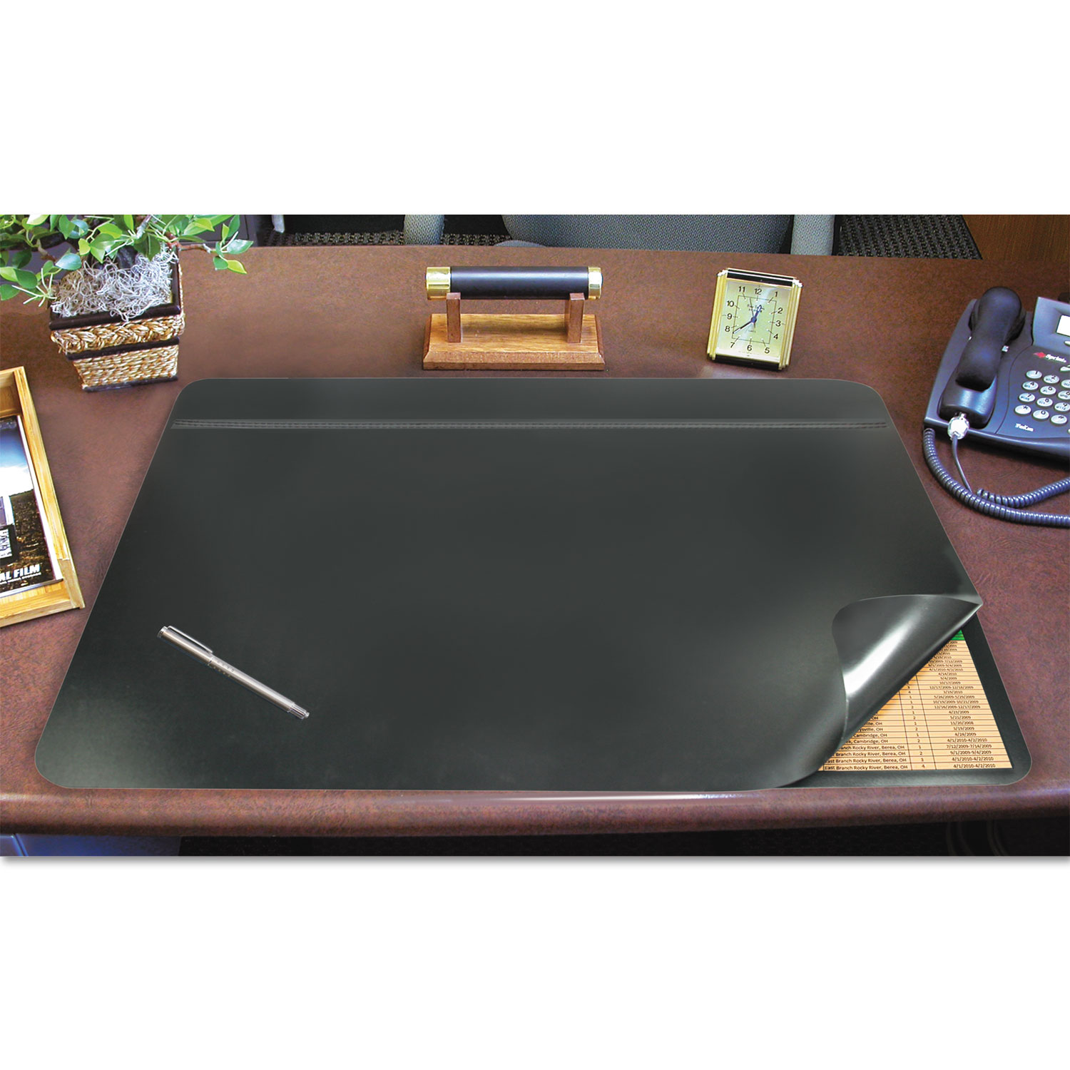  Artistic 48041S Hide-Away PVC Desk Pad, 24 x 19, Black (AOP48041S) 
