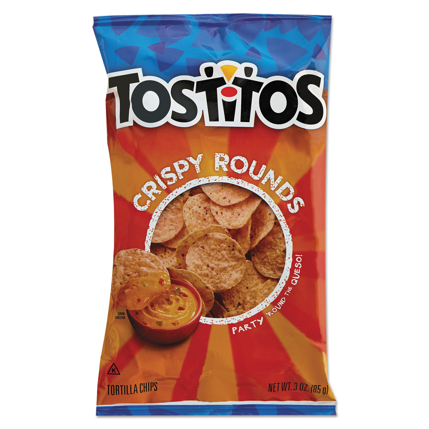  Tostitos 028400208710 Tortilla Chips Crispy Rounds, 3 oz Bag, 28/Carton (LAY20871) 