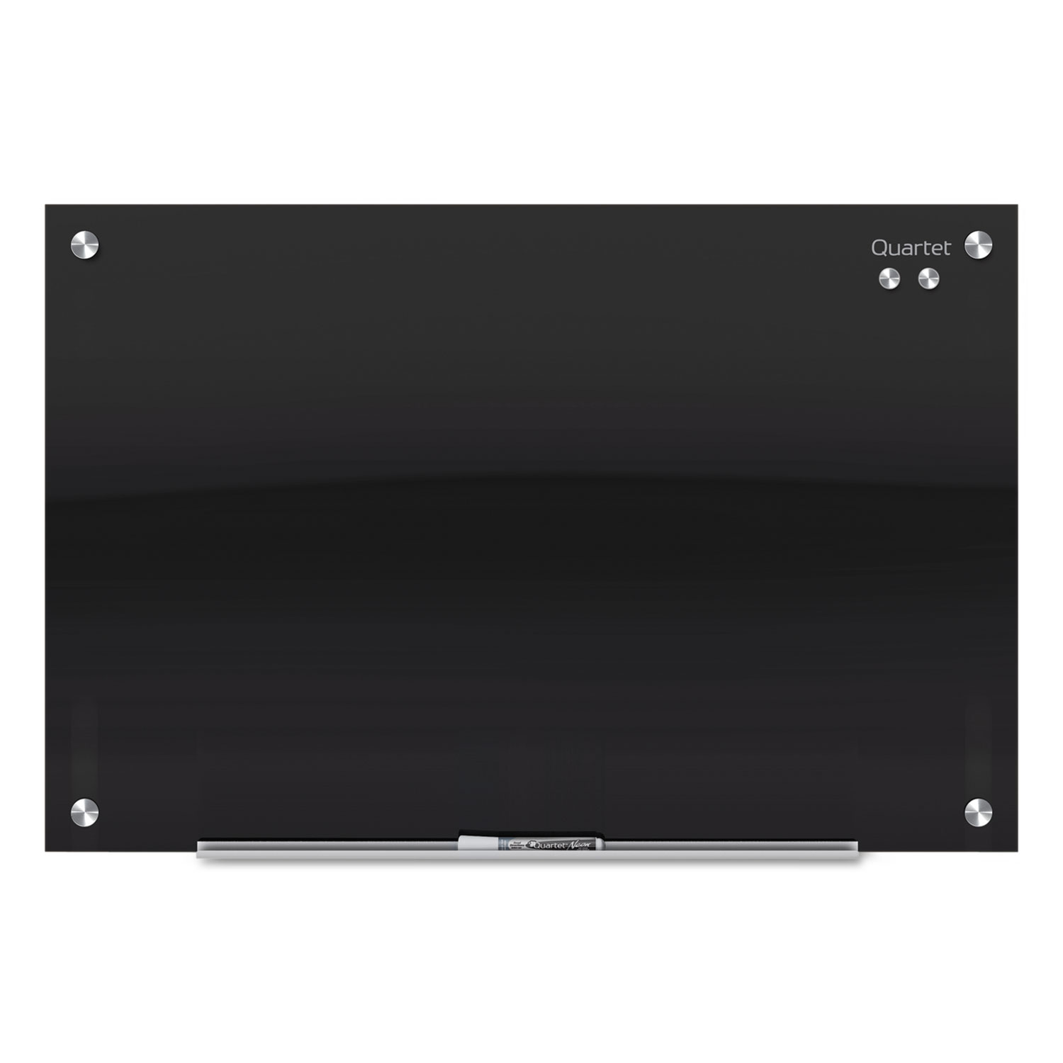 Infinity Black Glass Magnetic Marker Board, 72 x 48