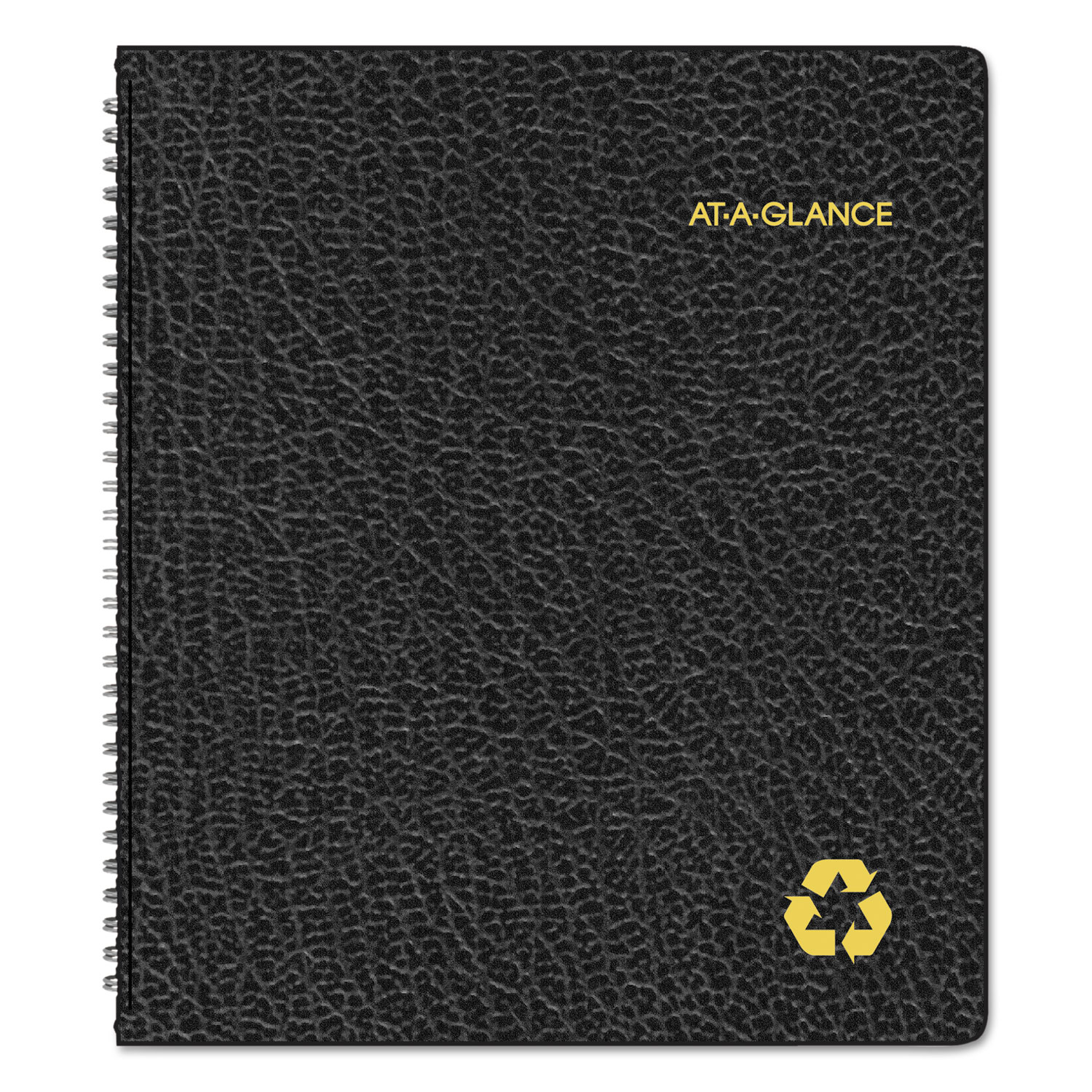 Recycled Monthly Planner, 9 x 11, Black, 2018-2019
