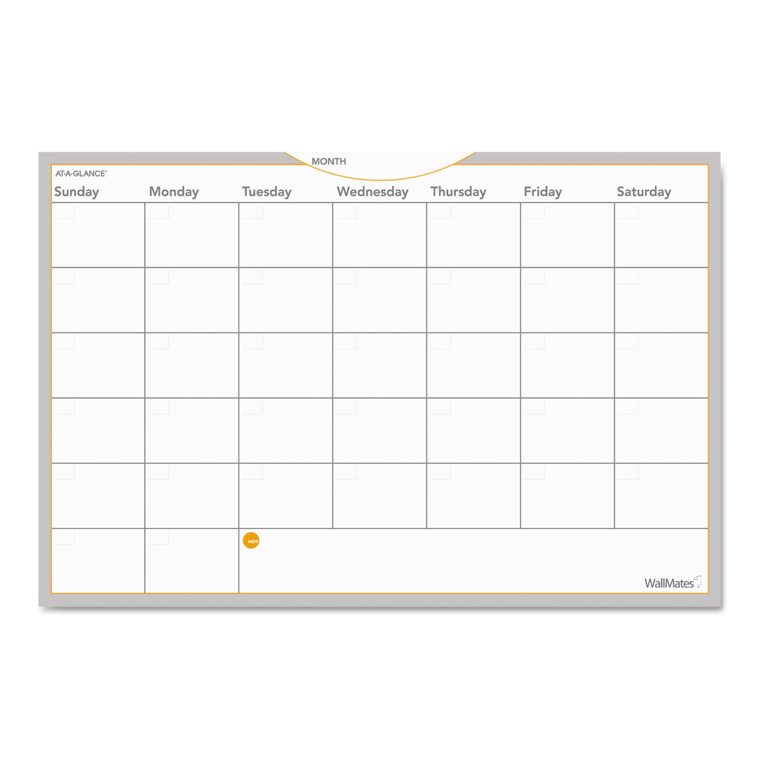  AT-A-GLANCE AW602028 WallMates Self-Adhesive Dry Erase Monthly Planning Surface, 36 x 24 (AAGAW602028) 