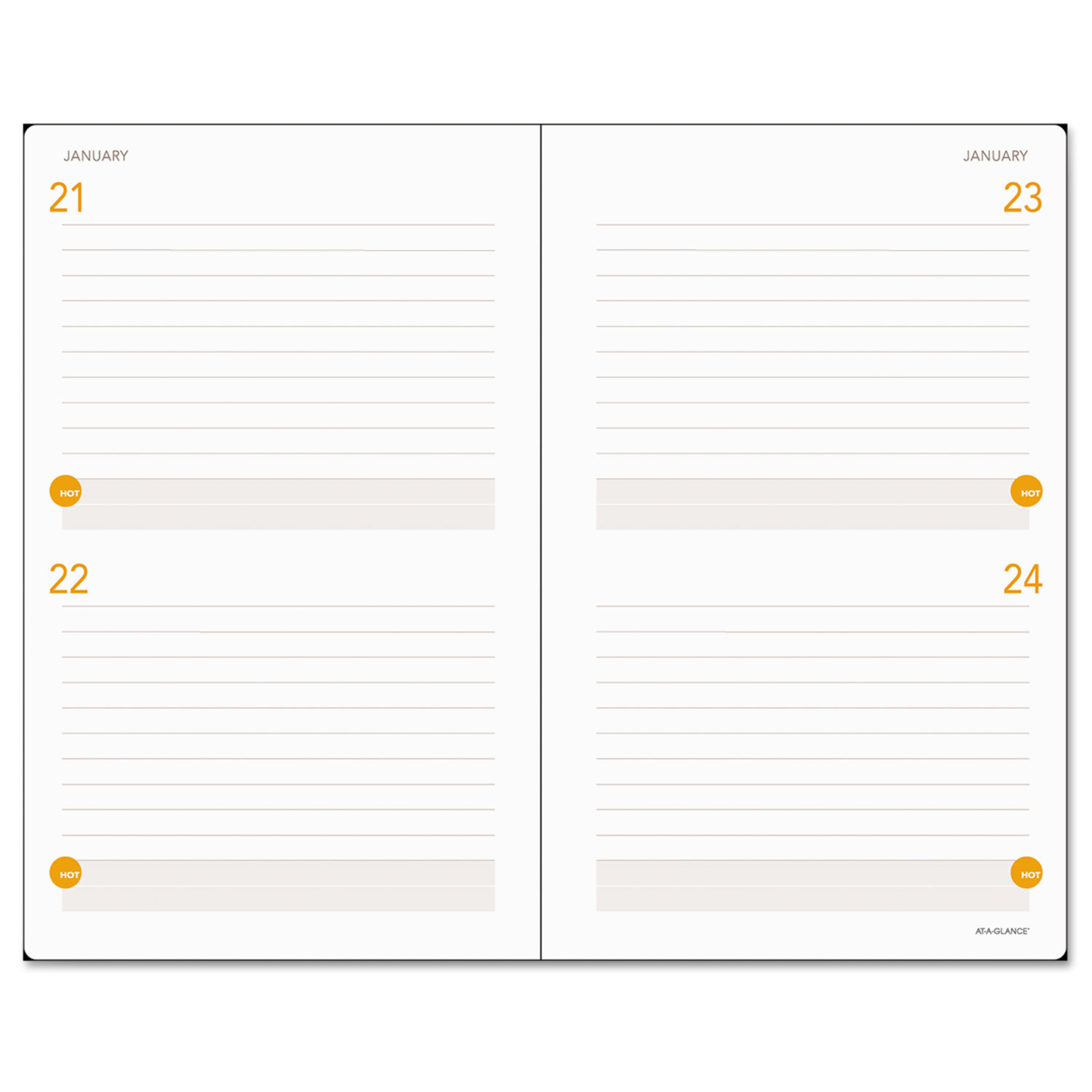 Plan. Write. Remember. Planning Notebook Two Days Per Page, 5 x 8 1/4, Black