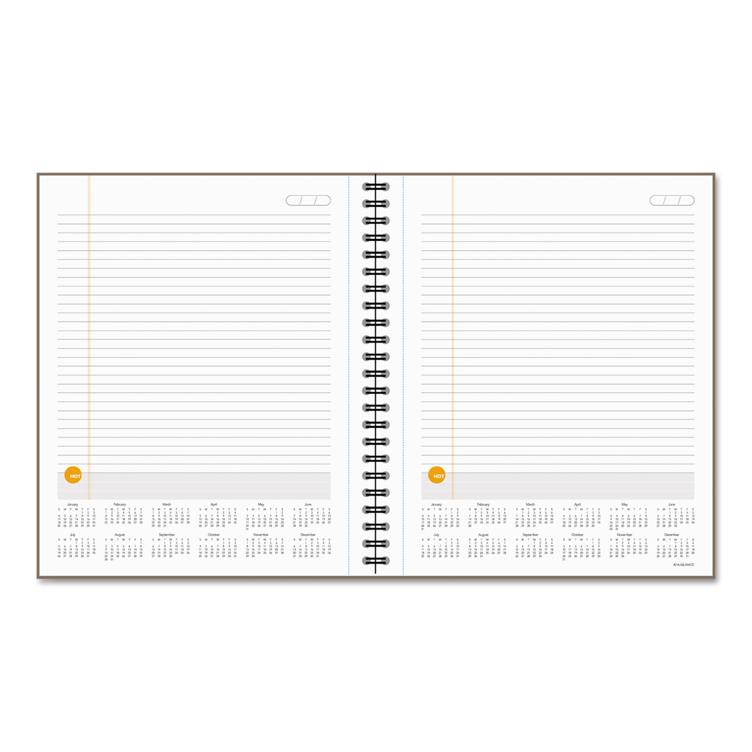 Plan. Write. Remember. Notebook with Reference Calendar, 8 9/16 x 11, Gray