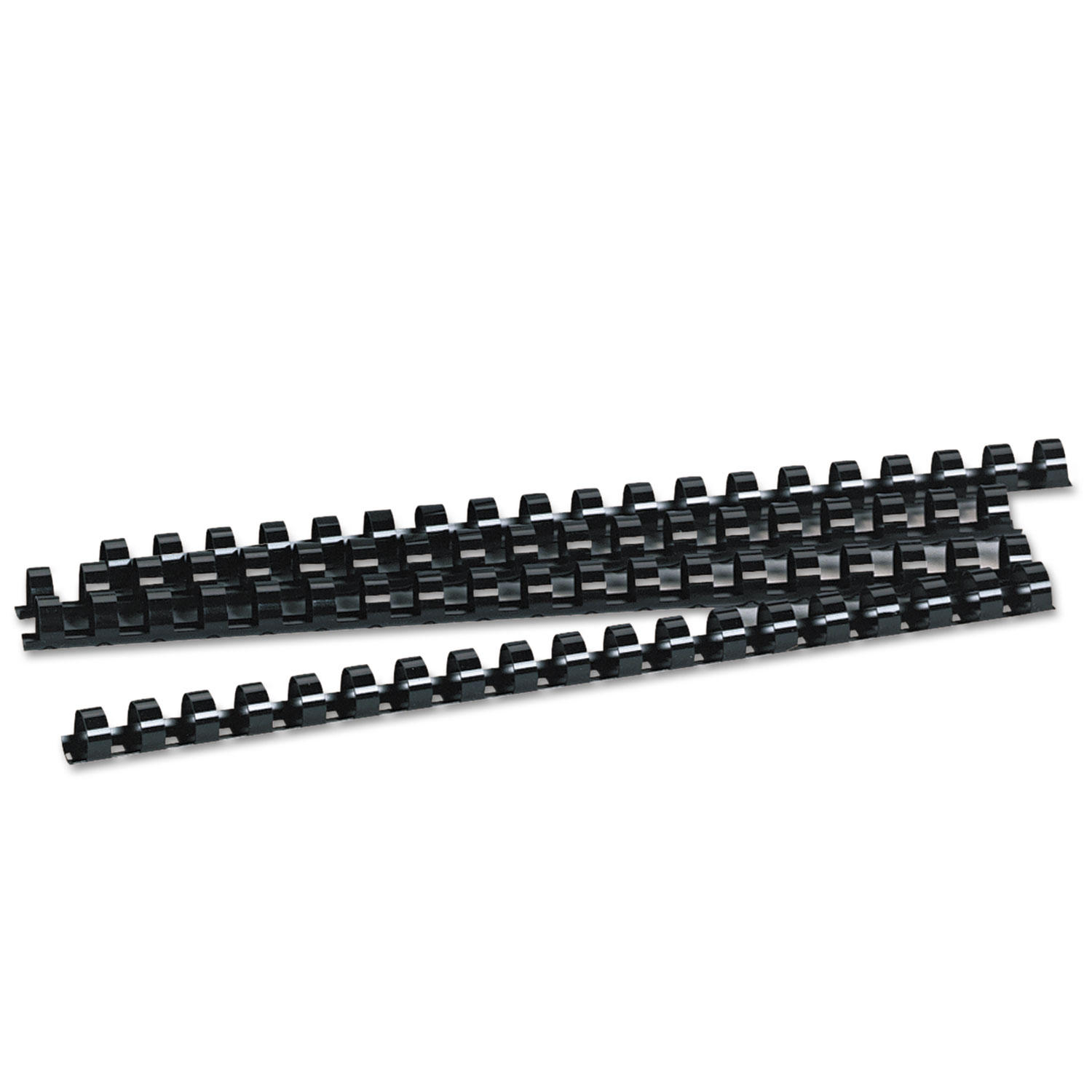 Plastic Comb Bindings, 1/2 Diameter, 90 Sheet Capacity, Black, 100 Combs/Pack