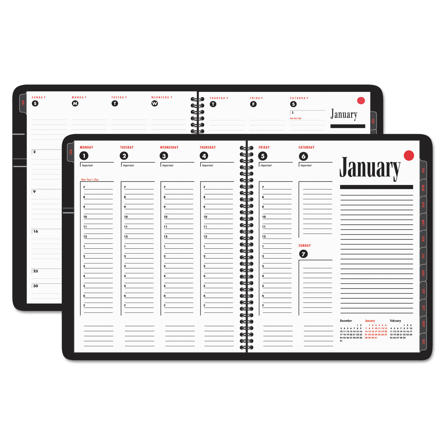 800 Range Weekly/Monthly Appointment Book, 8 1/4 x 11, White, 2018