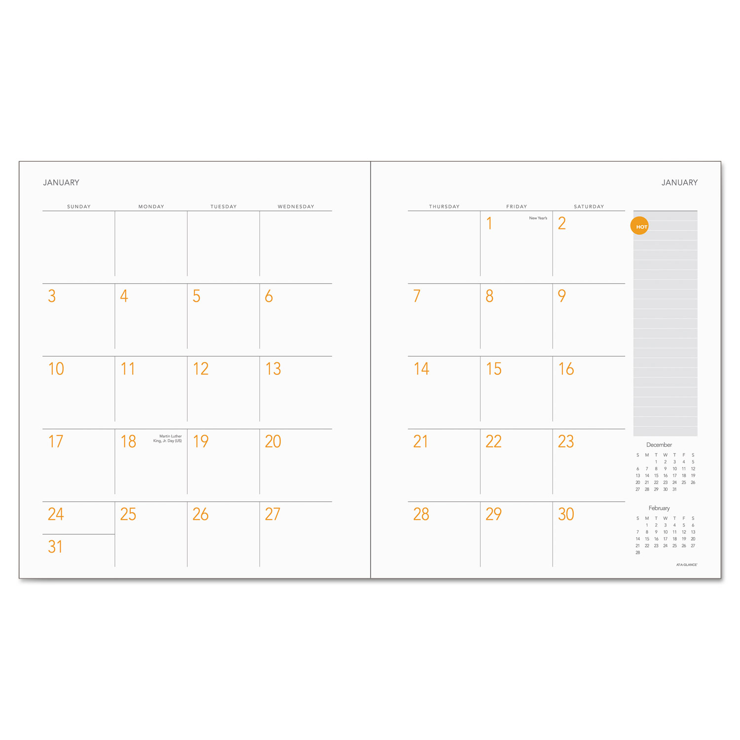 Plan. Write. Remember. Academic Monthly Planner, 9 1/8 x 10 15/16, WE, 2018-2019