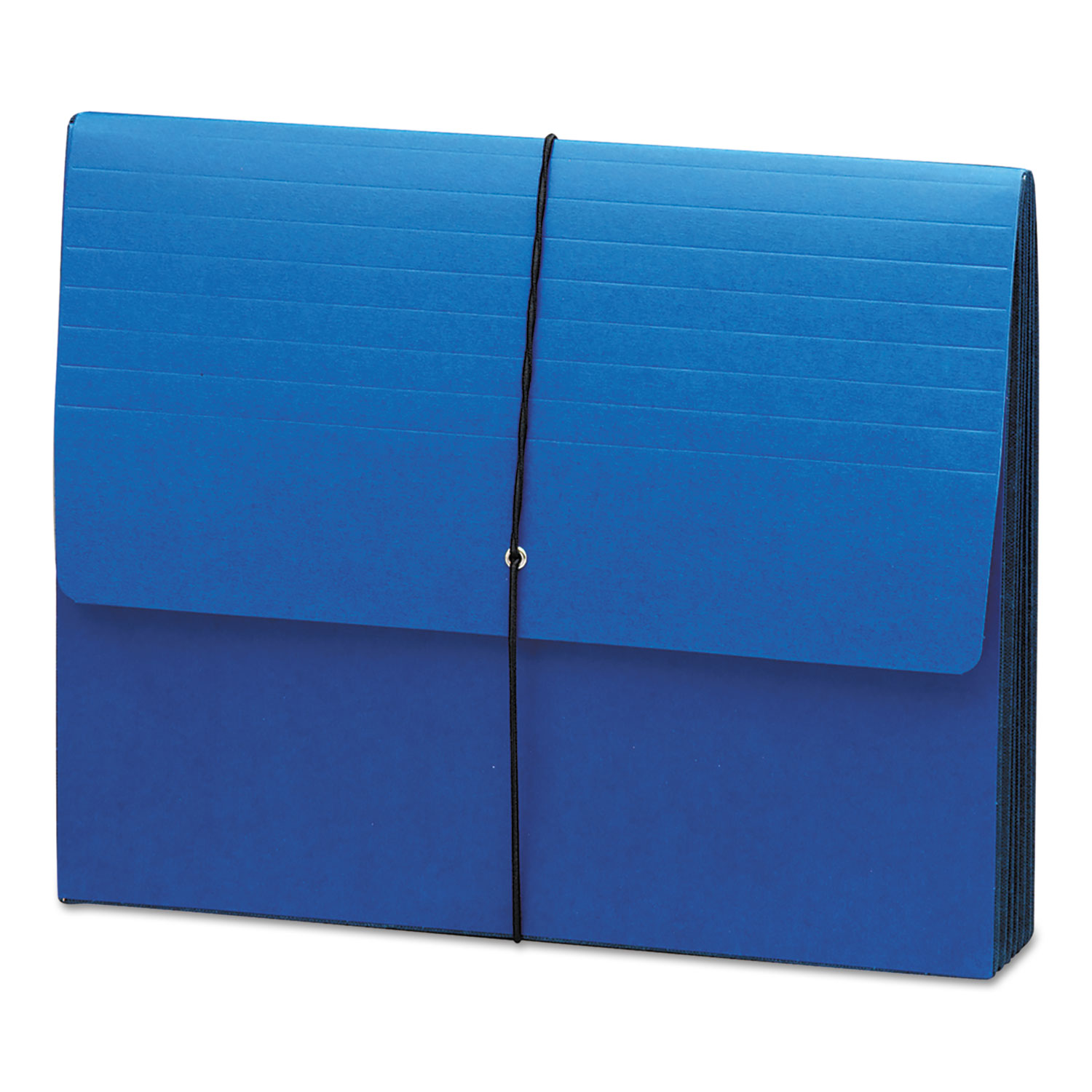  Smead 71122 Extra-Wide Expanding Wallets w/ Elastic Cord, 5.25 Expansion, 1 Section, Letter Size, Navy Blue (SMD71122) 