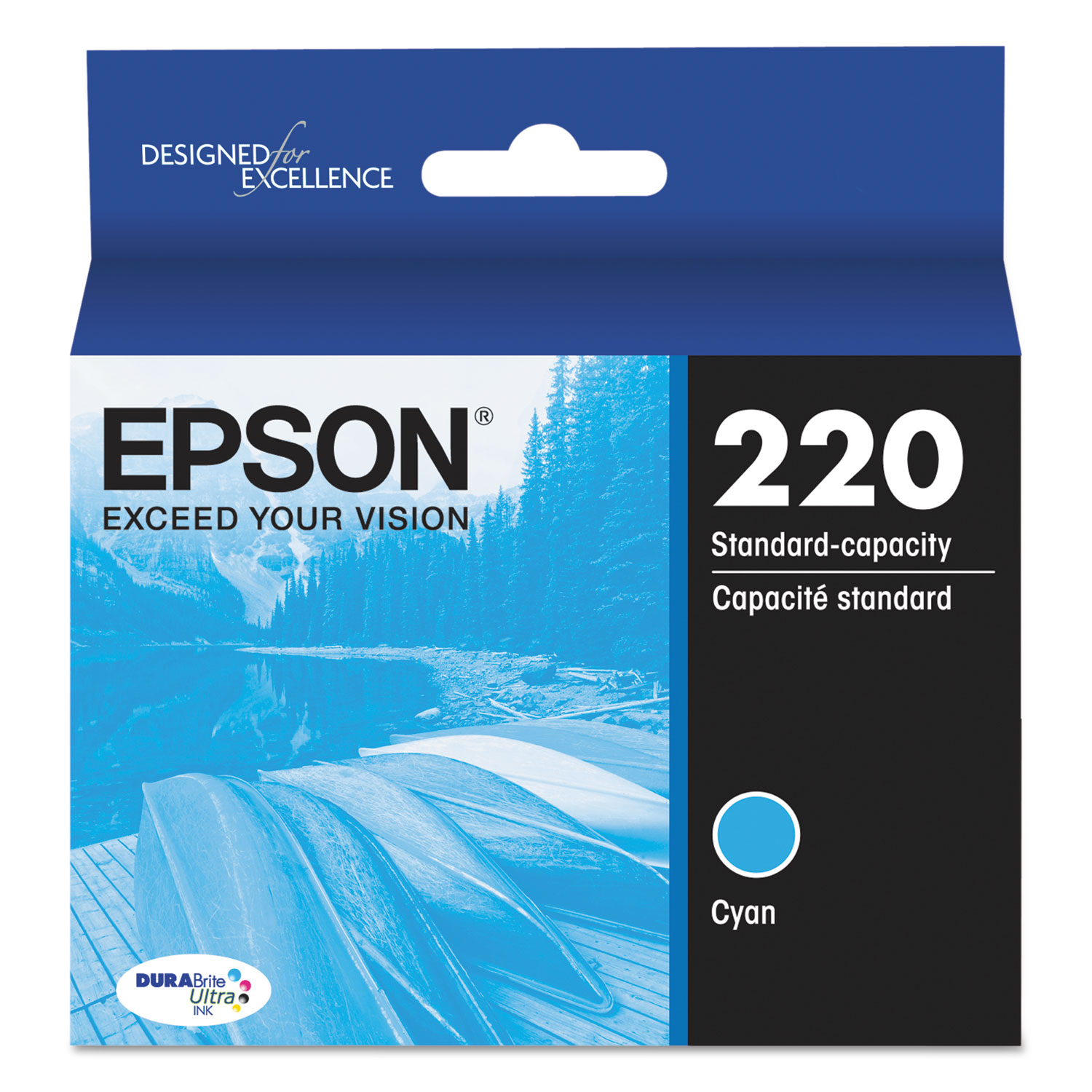  Epson T220220-S T220220S (220) DURABrite Ultra Ink, Cyan (EPST220220S) 
