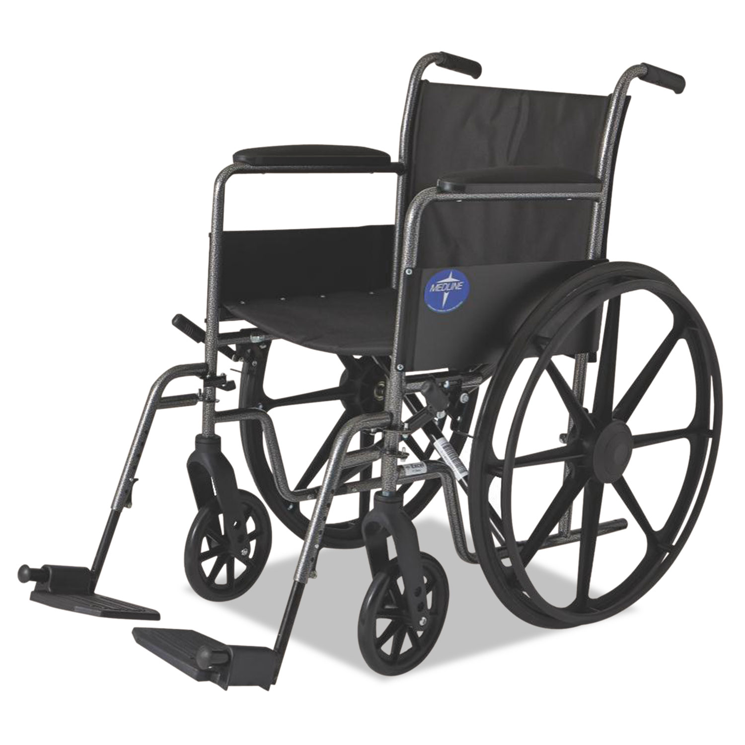  Medline MDS806150E Excel K1 Basic Wheelchair, 18w x 16d, 300 lb Capacity (MIIMDS806150EE) 