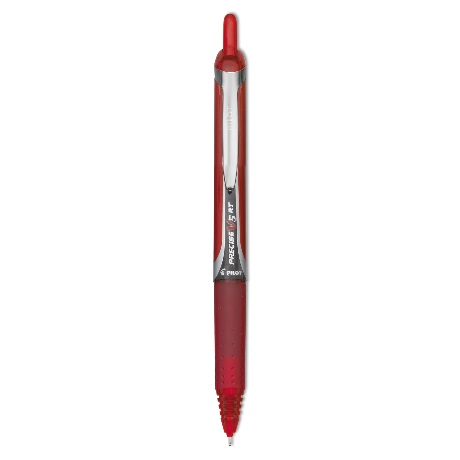  Pilot 26064 Precise V5RT Retractable Roller Ball Pen, Extra-Fine 0.5mm, Red Ink, Red Barrel (PIL26064) 