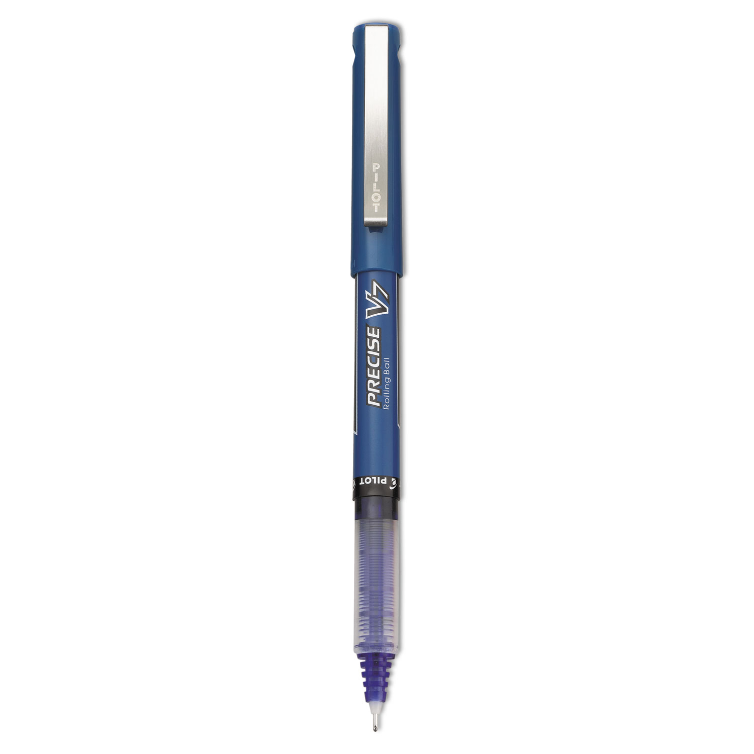  Pilot 35349 Precise V7 Stick Roller Ball Pen, Fine 0.7mm, Blue Ink/Barrel, Dozen (PIL35349) 