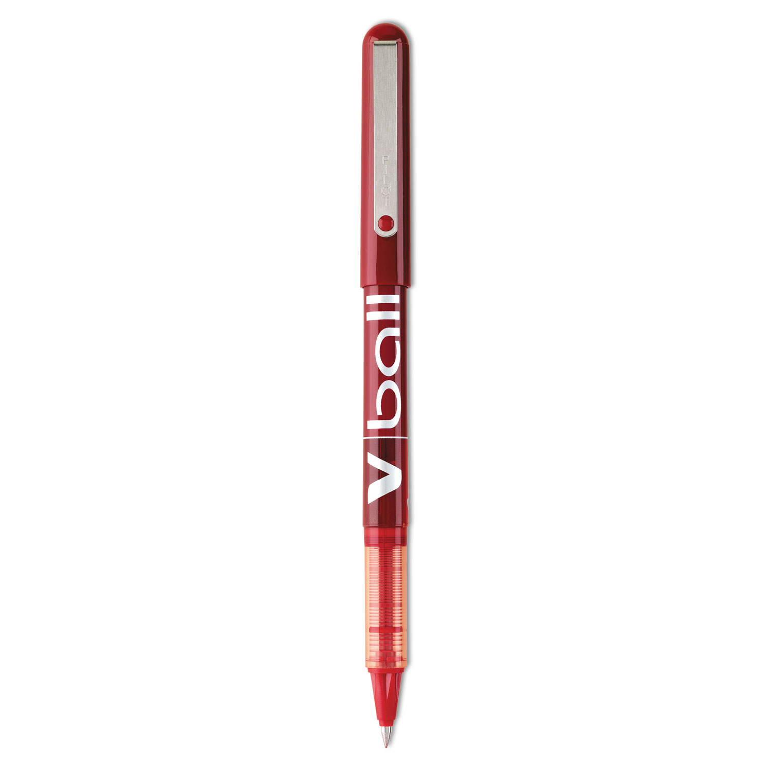  Pilot 35202 VBall Liquid Ink Stick Roller Ball Pen, 0.5mm, Red Ink/Barrel, Dozen (PIL35202) 