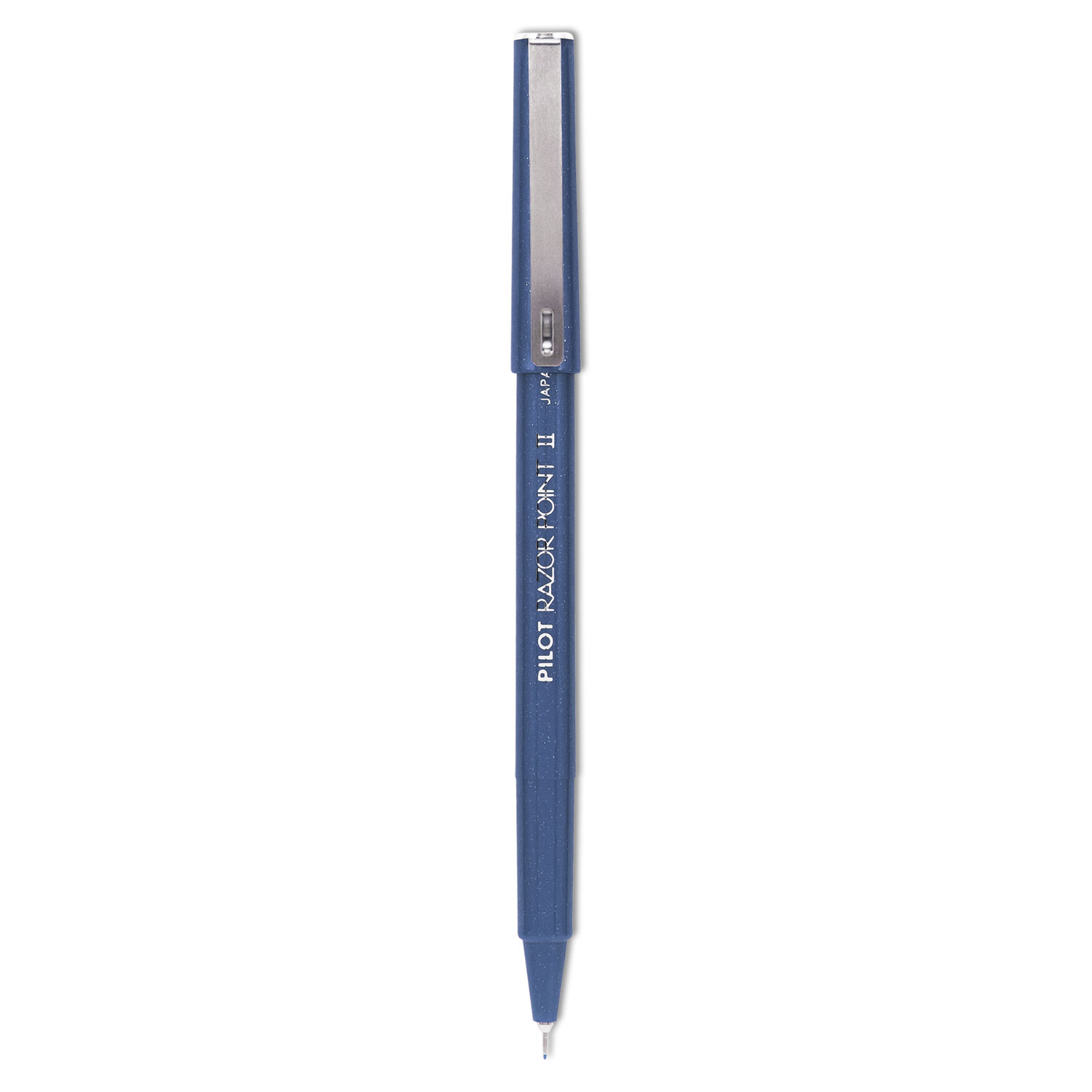  Pilot 11003 Razor Point II Stick Porous Point Marker Pen, 0.2mm, Blue Ink/Barrel, Dozen (PIL11003) 