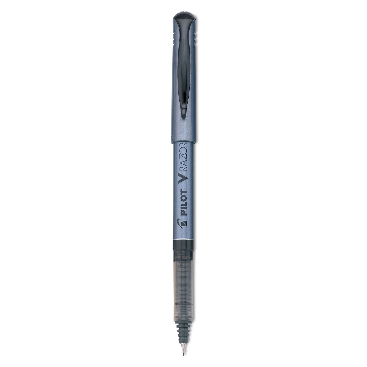  Pilot 11020 V Razor Point Liquid Ink Stick Marker Pen, 0.5mm, Black Ink, Gray Barrel, Dozen (PIL11020) 