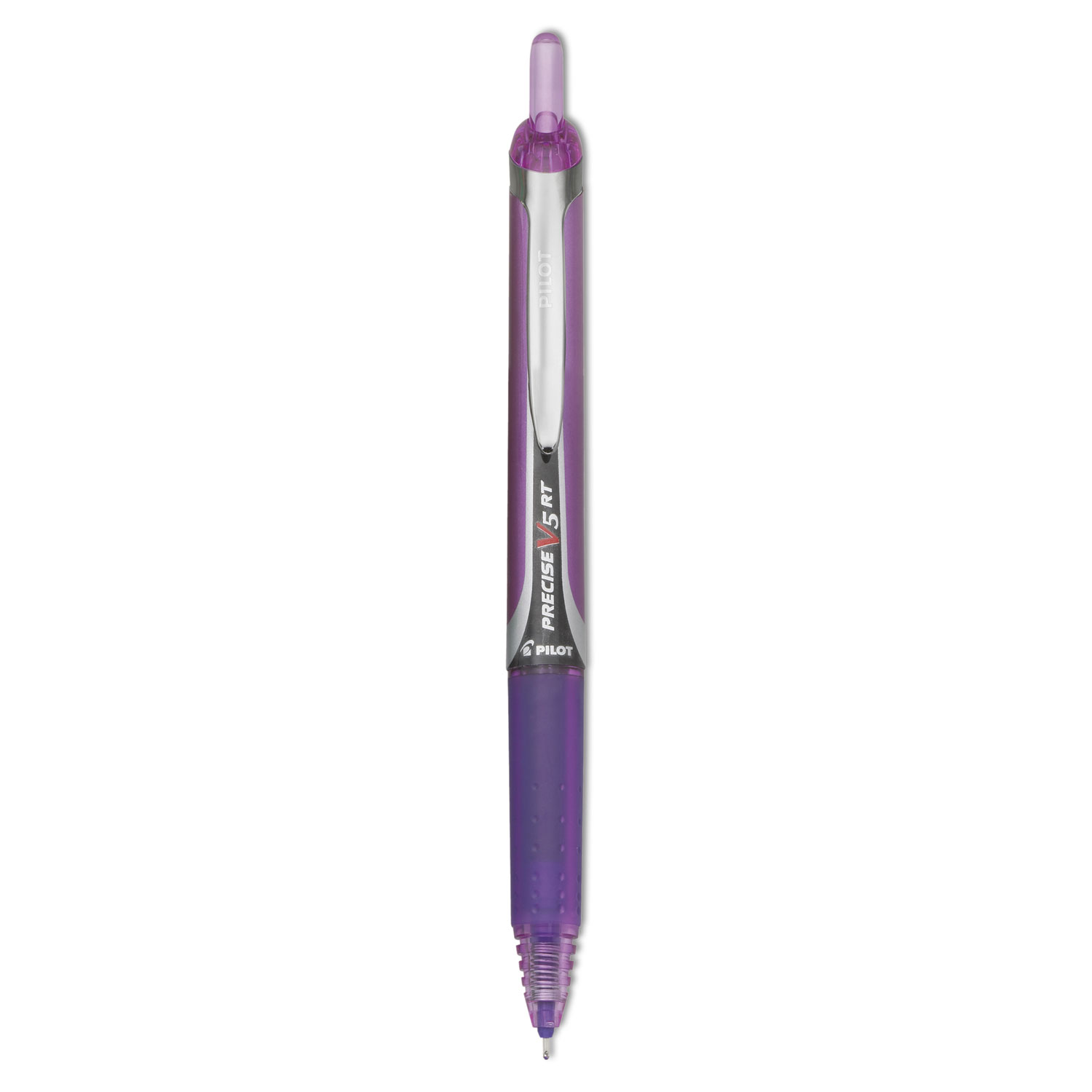  Pilot 26066 Precise V5RT Retractable Roller Ball Pen, 0.5mm, Purple Ink/Barrel (PIL26066) 