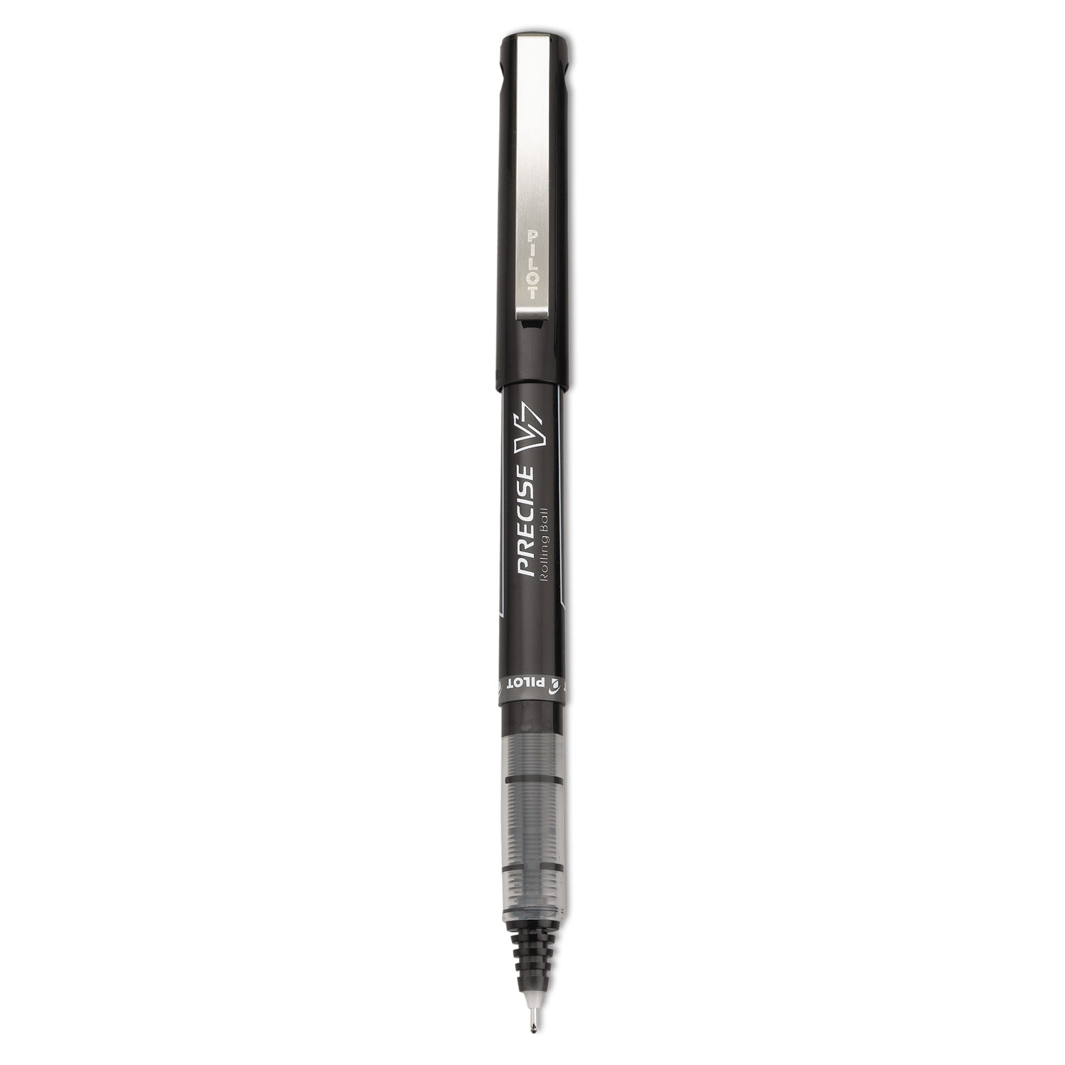  Pilot 35346 Precise V7 Stick Roller Ball Pen, Fine 0.7mm, Black Ink/Barrel, Dozen (PIL35346) 