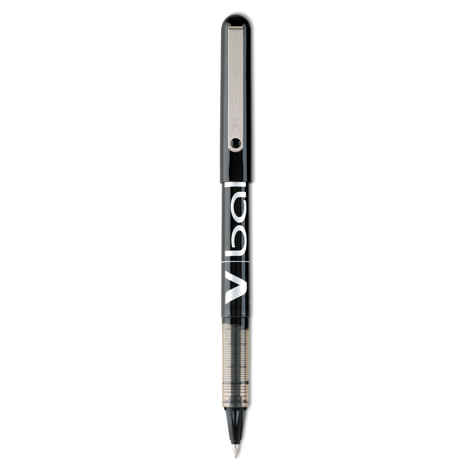  Pilot 35200 VBall Liquid Ink Stick Roller Ball Pen, 0.5mm, Black Ink/Barrel, Dozen (PIL35200) 