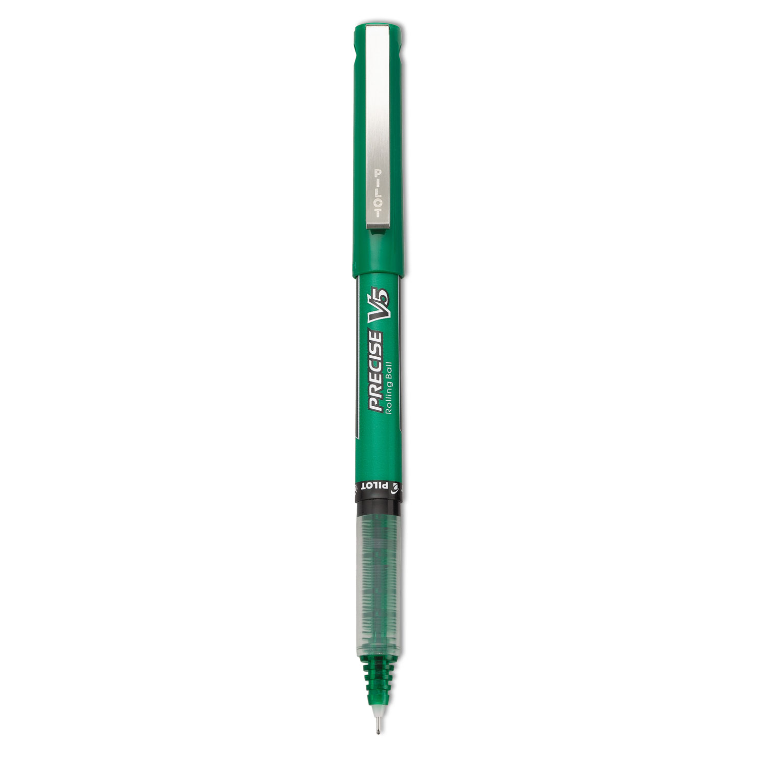  Pilot 25104 Precise V5 Stick Roller Ball Pen, Extra-Fine 0.5mm, Green Ink/Barrel, Dozen (PIL25104) 