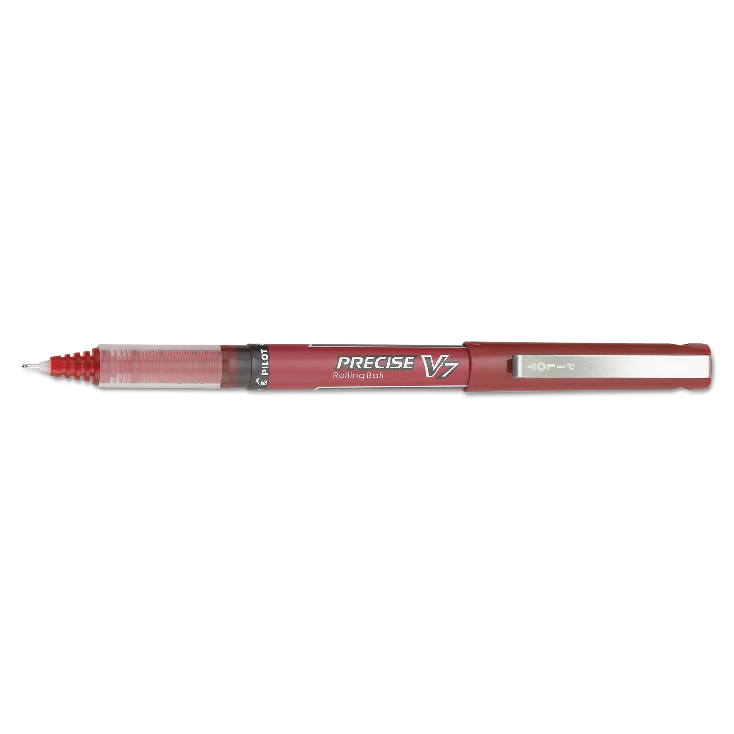  Pilot 35352 Precise V7 Stick Roller Ball Pen, Fine 0.7mm, Red Ink/Barrel, Dozen (PIL35352) 