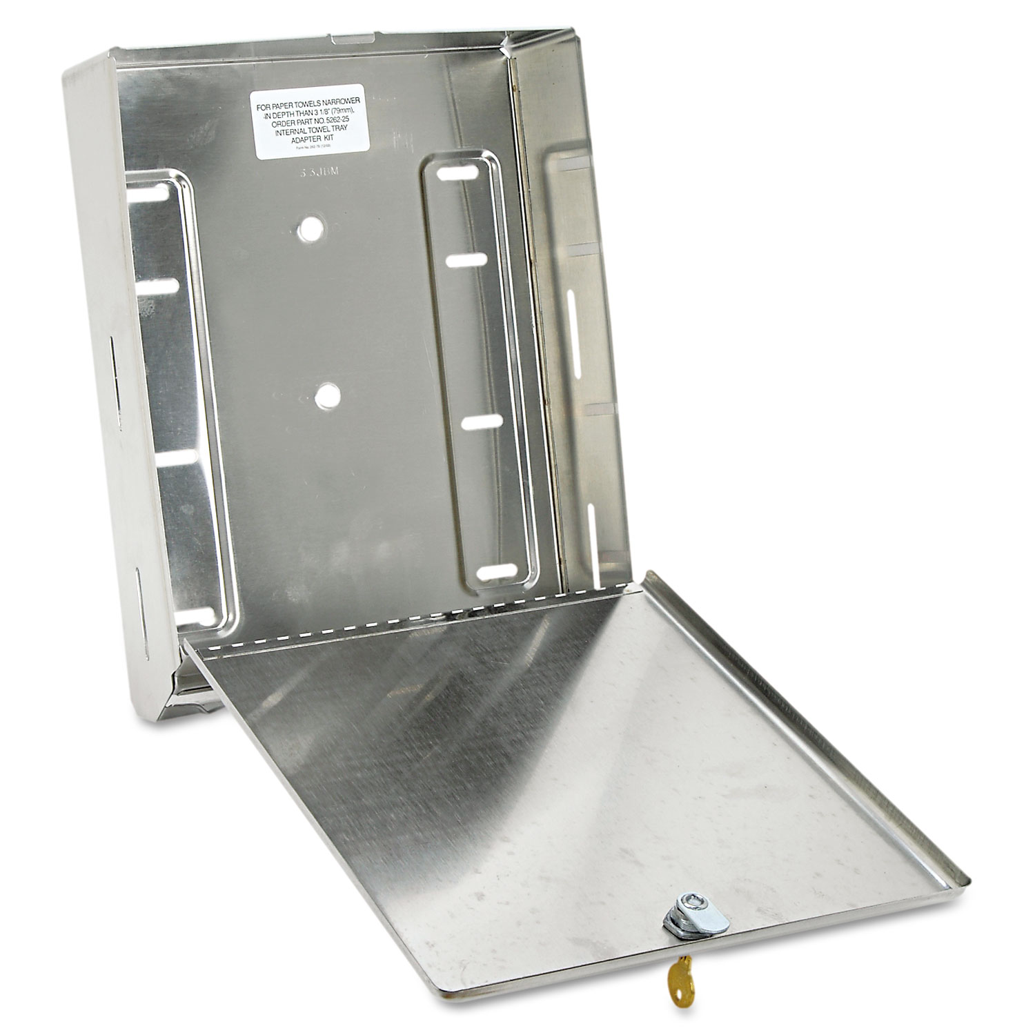 Surface-Mounted Paper Towel Dispenser, 10 3/4 x 4 x 14, Stainless Steel