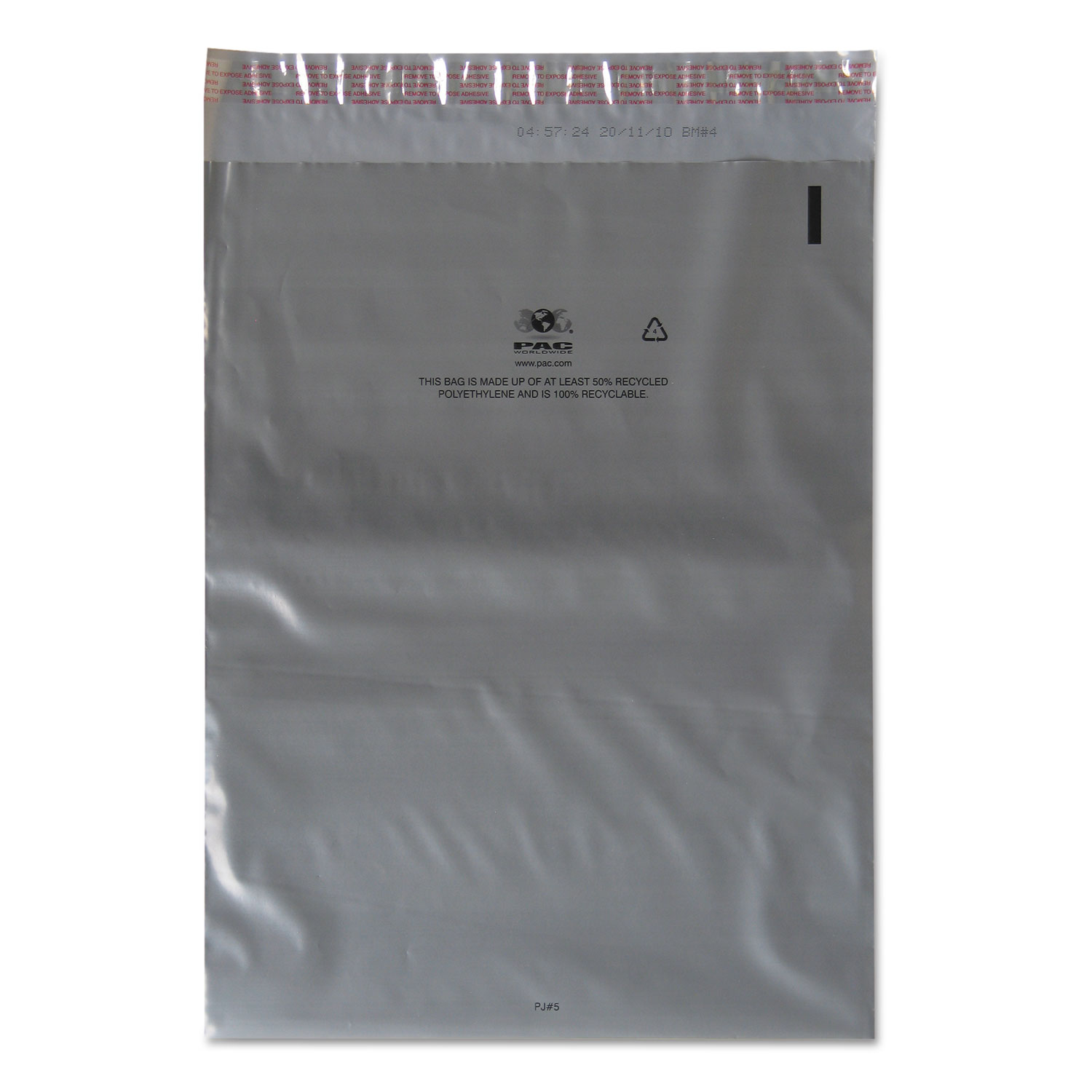 Flat Poly Mailer, Polyethylene, 12 x 15 1/2, Gray, 500/Carton