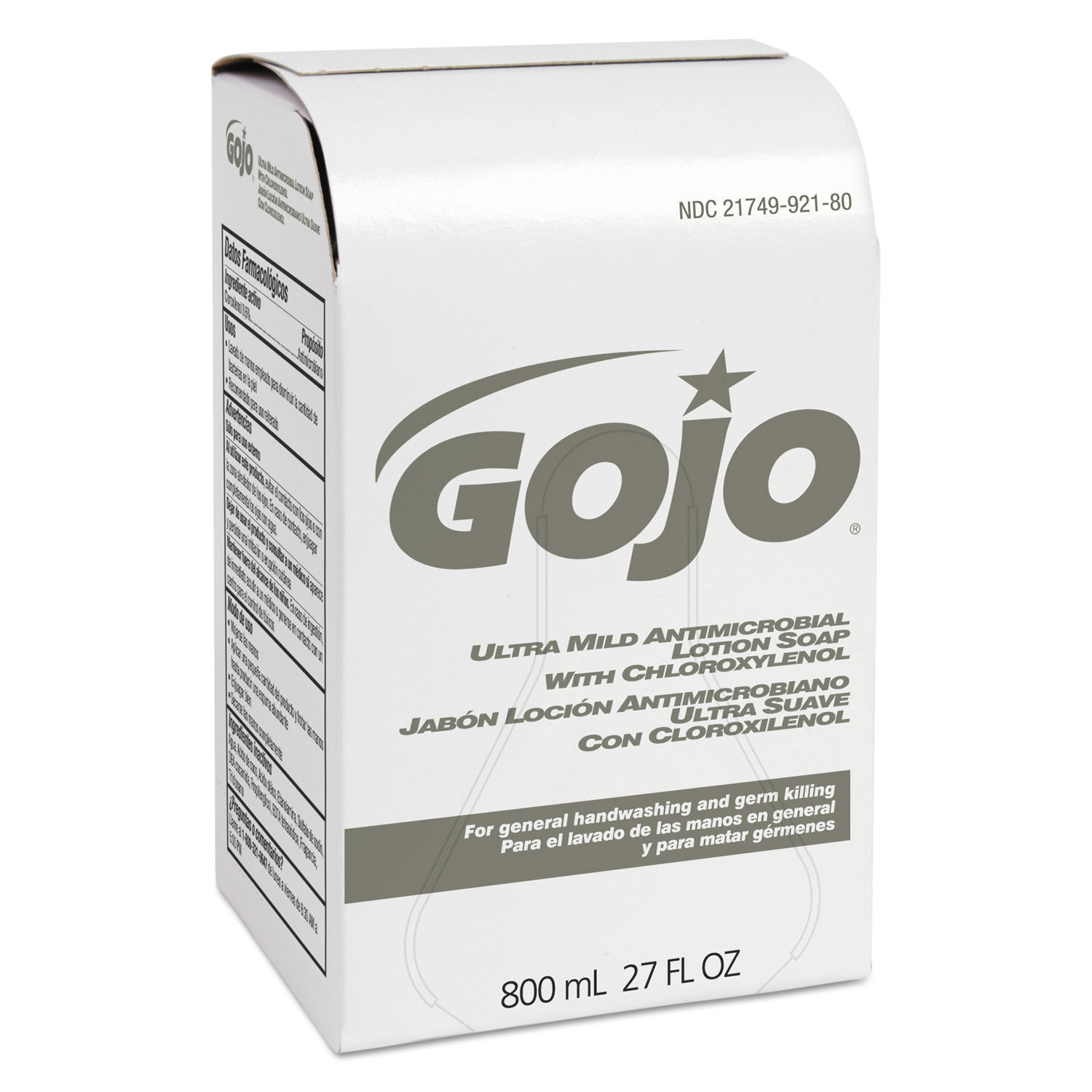  GOJO 9212-12 Ultra Mild Lotion Soap w/Chloroxylenol Refill, Floral Balsam, 800mL, 12/Carton (GOJ921212CT) 