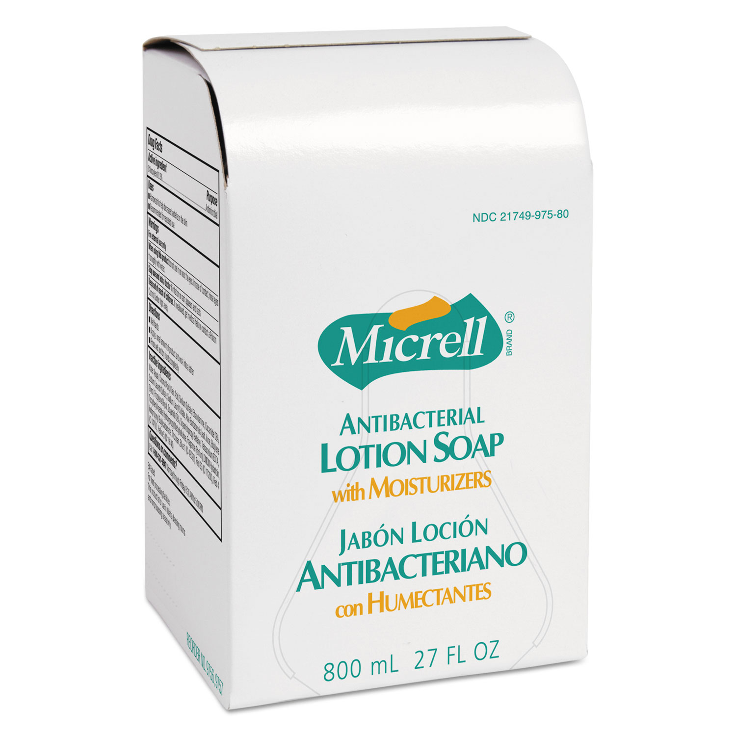  MICRELL 9757-12 Antibacterial Lotion Soap Refill, Light Scent, Liquid, 800 mL (GOJ975712EA) 