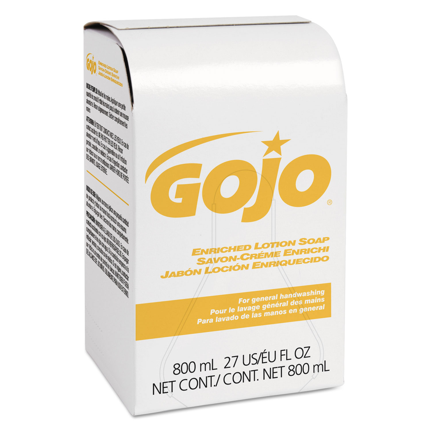  GOJO 9102-12 Enriched Lotion Soap Bag-in-Box Dispenser Refill, Herbal Floral, 800mL (GOJ910212EA) 