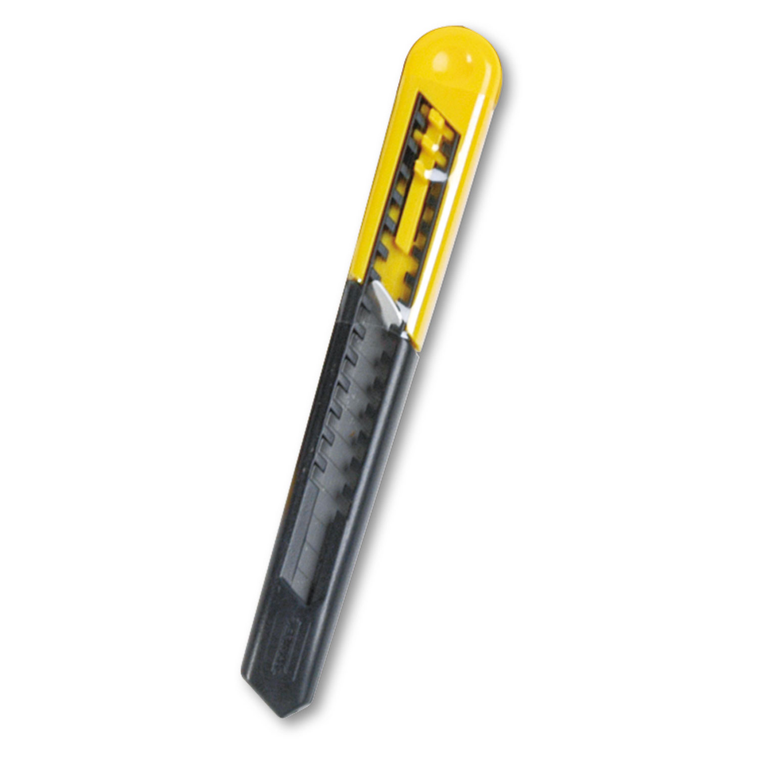 Straight Handle Knife w/Retractable 13 Point Snap-Off Blade, Yellow/Gray