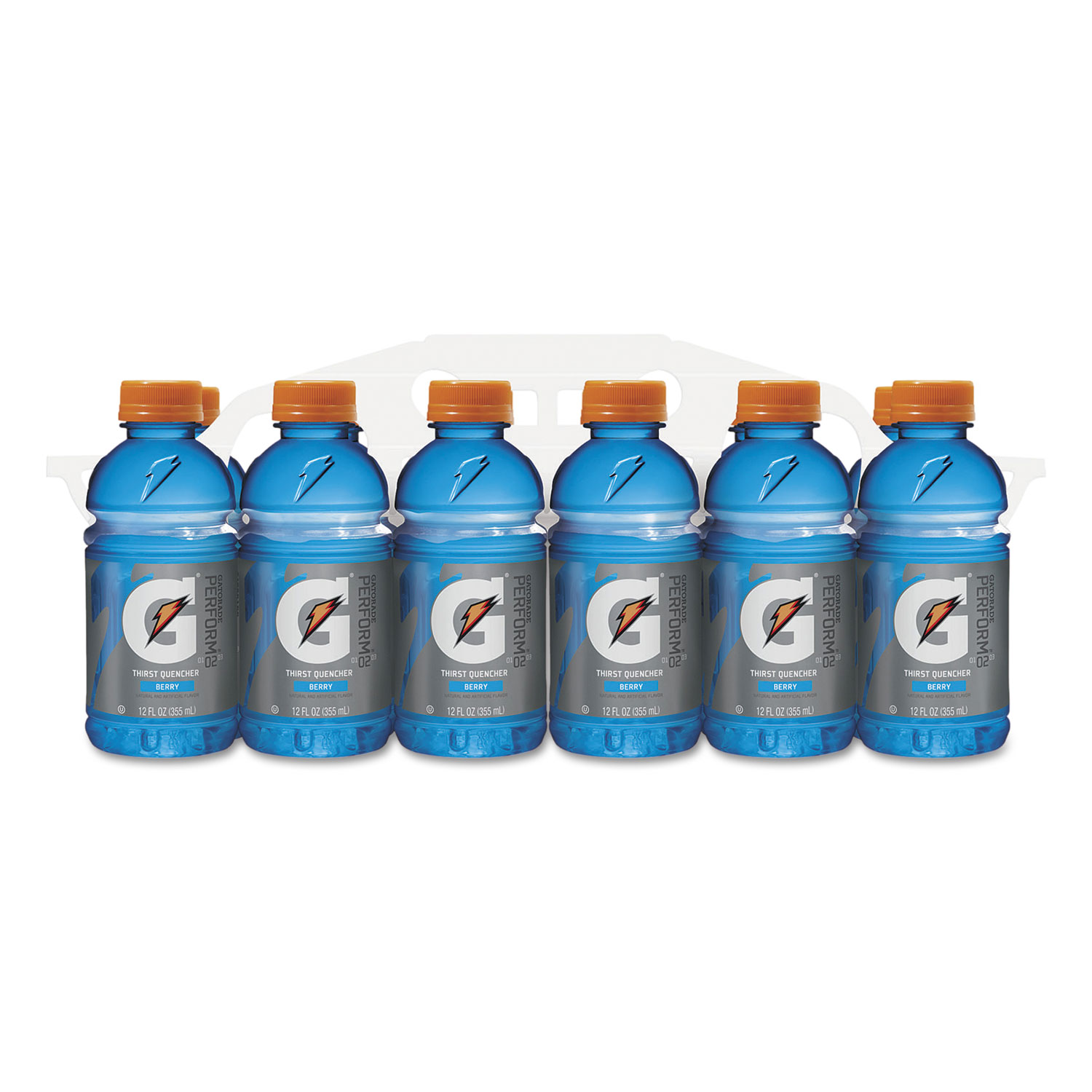 G-Series Perform 02 Thirst Quencher, Berry, 12 oz Bottle, 24/Carton