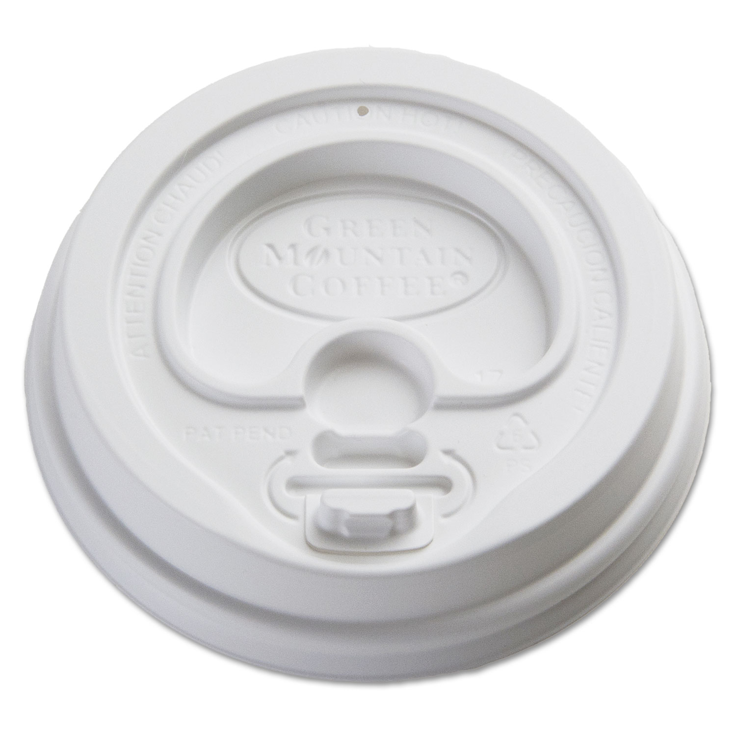  Green Mountain Coffee 93783 Plastic Lids for Eco-Friendly Hot Cups, Gourmet Domed, White, 1200/Carton (GMT93783) 