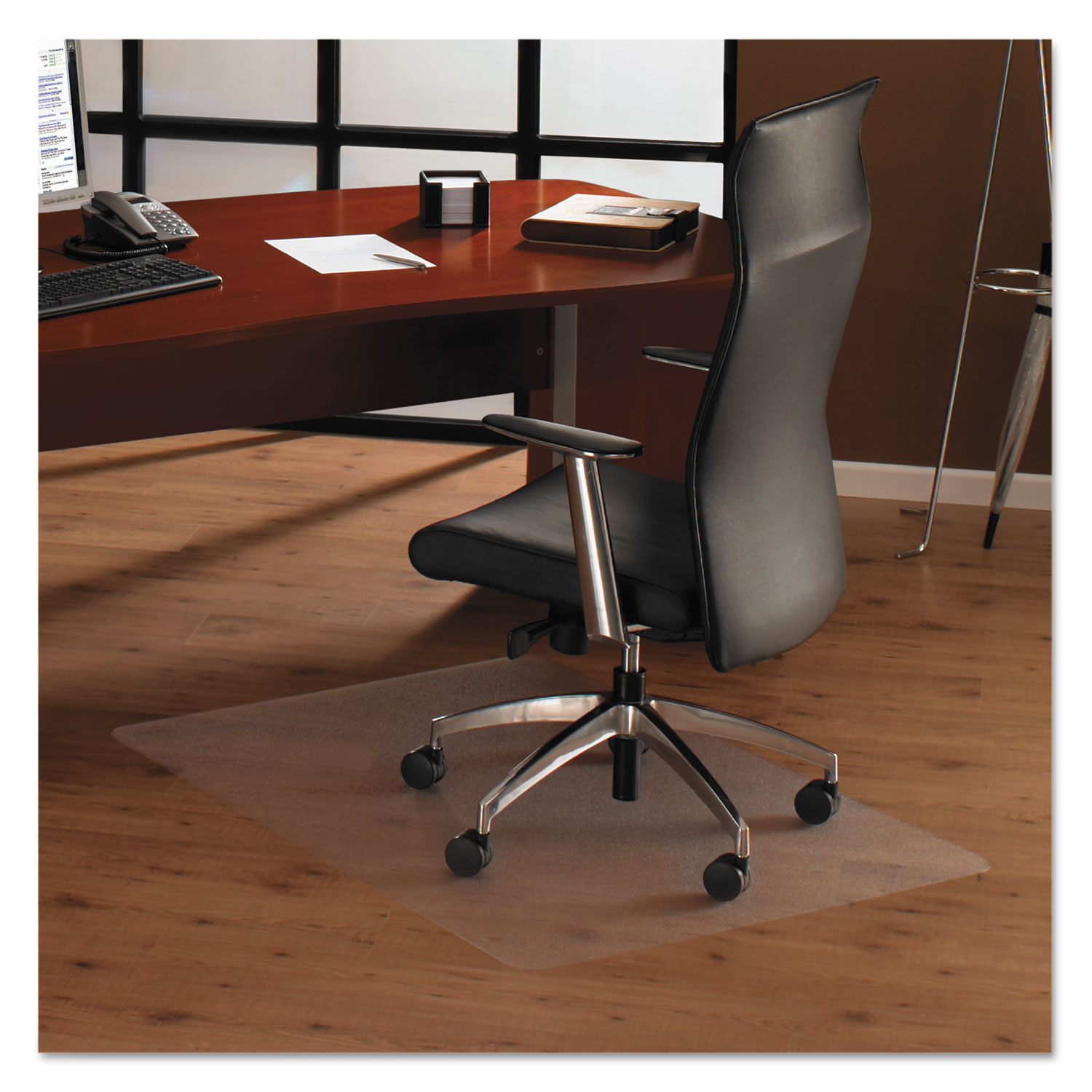 Cleartex Unomat Anti-Slip Chair Mat for Hard Floors & Flat Pile Carpets, 35 x 47