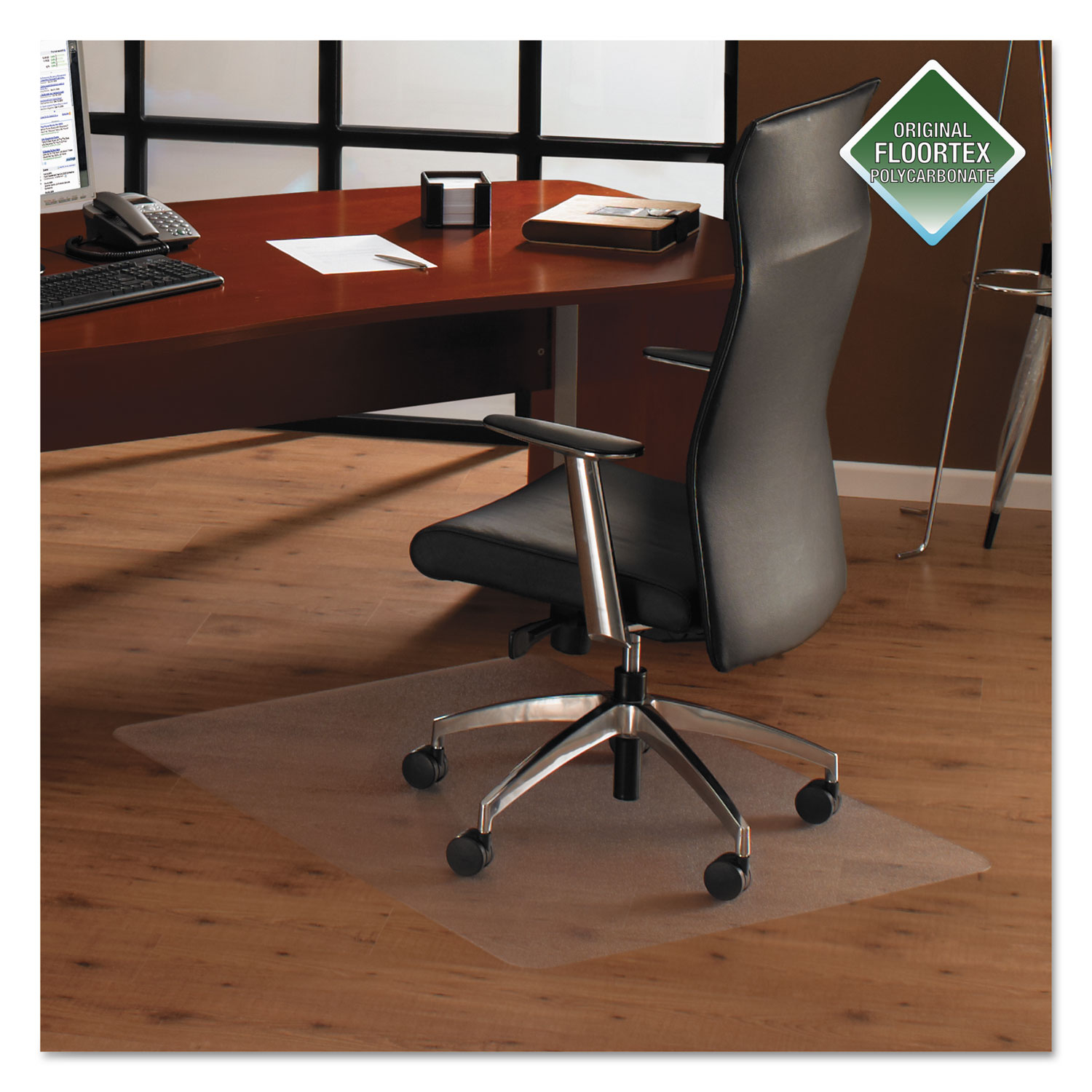 Cleartex Ultimat Polycarbonate Chair Mat for Hard Floors, 48 x 60, Clear