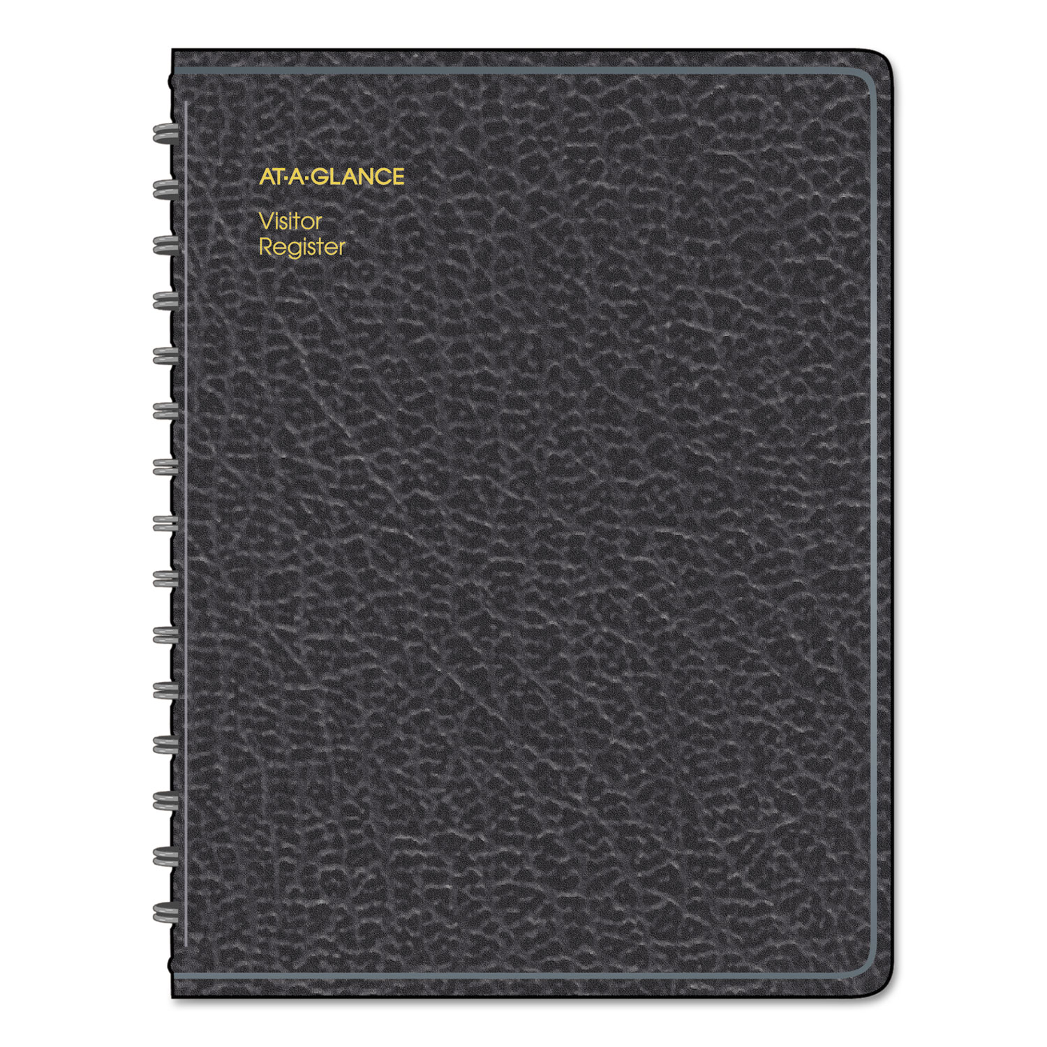 Recycled Visitor Register Book, Black, 8 1/2 x 11